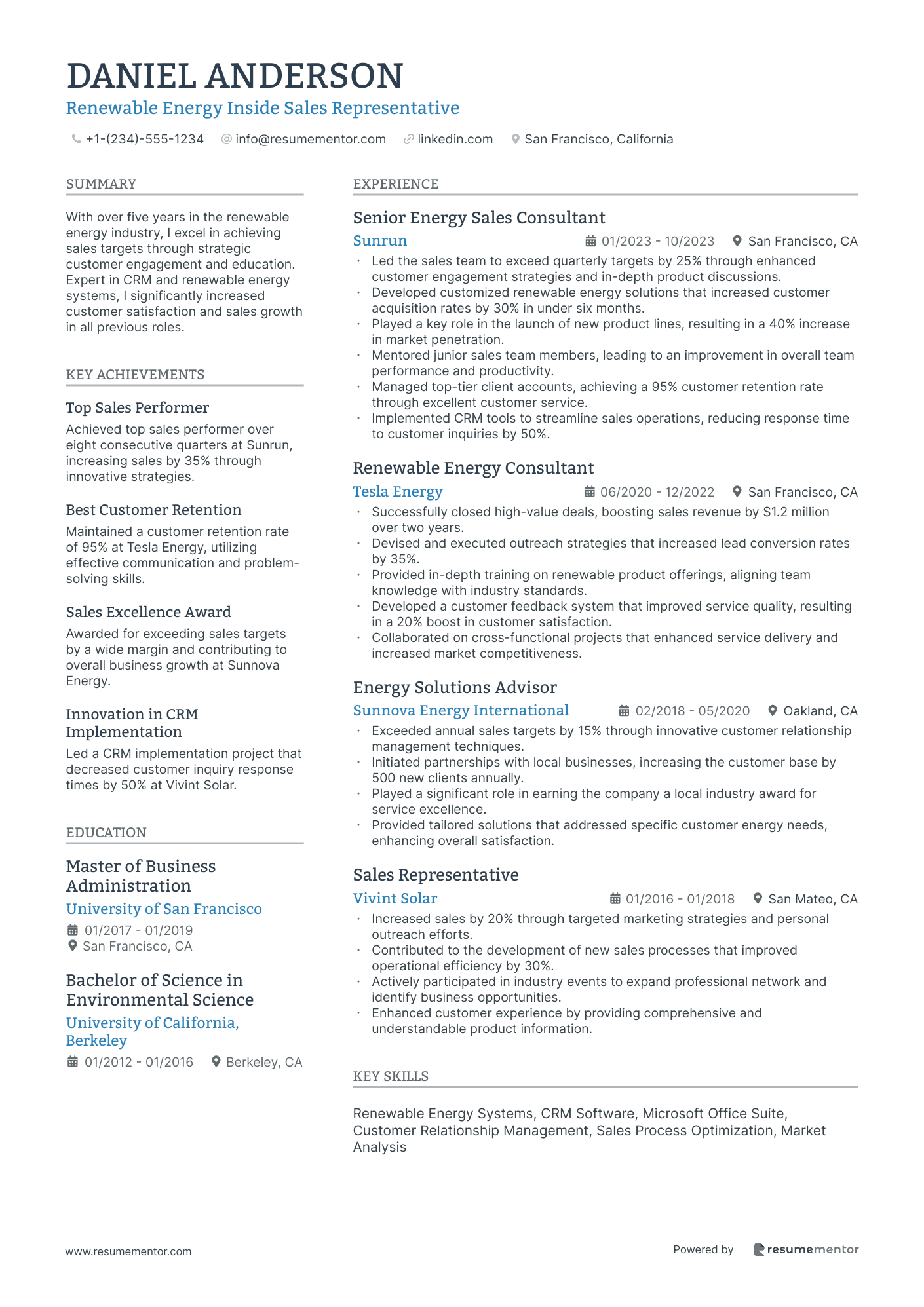 Renewable Energy Inside Sales Representative