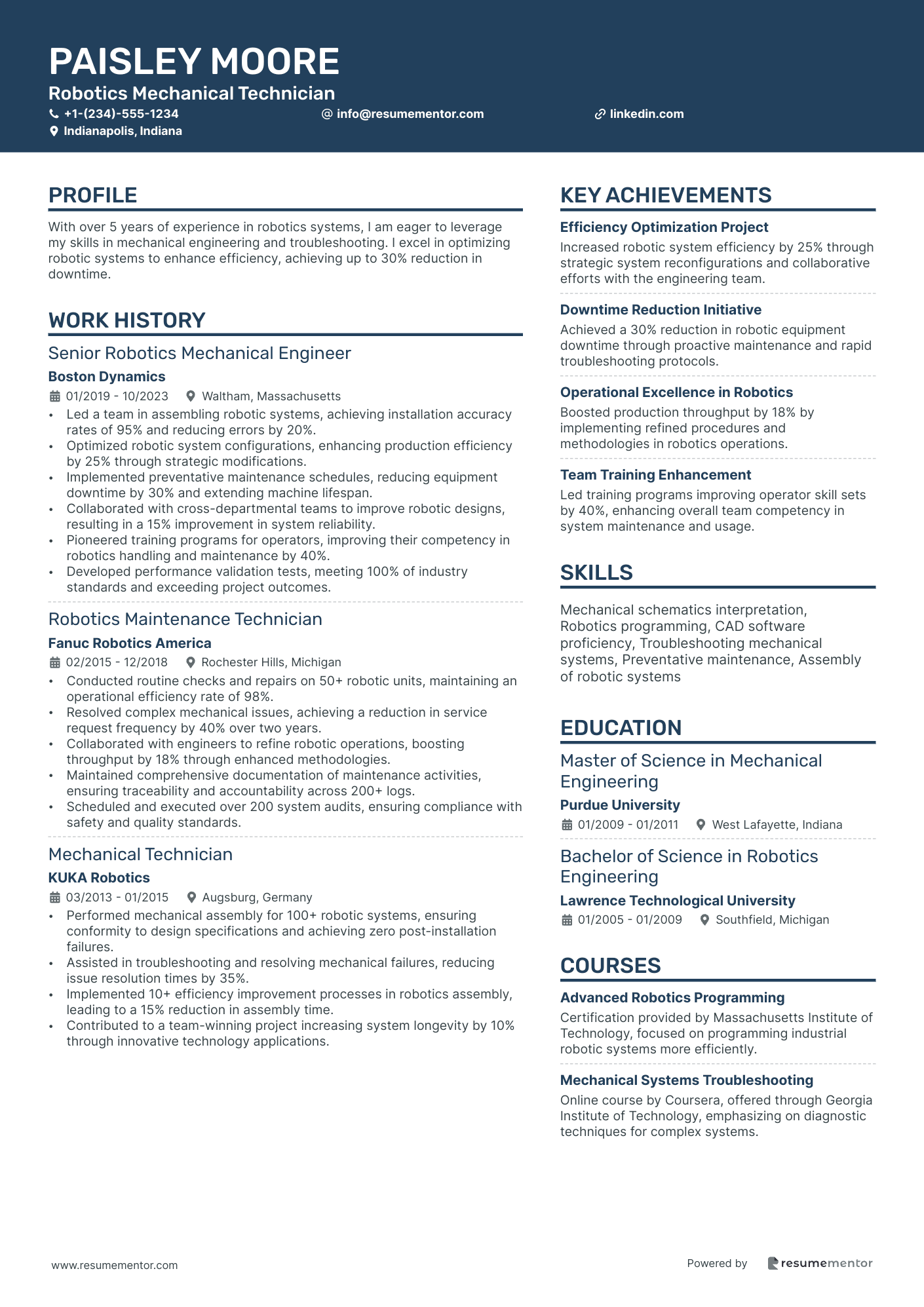 Robotics Mechanical Technician