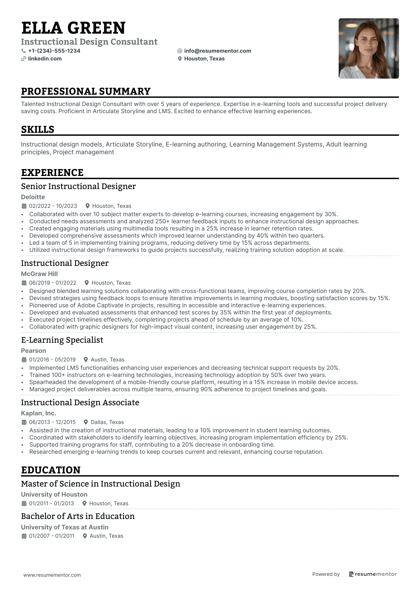 Instructional Design Consultant