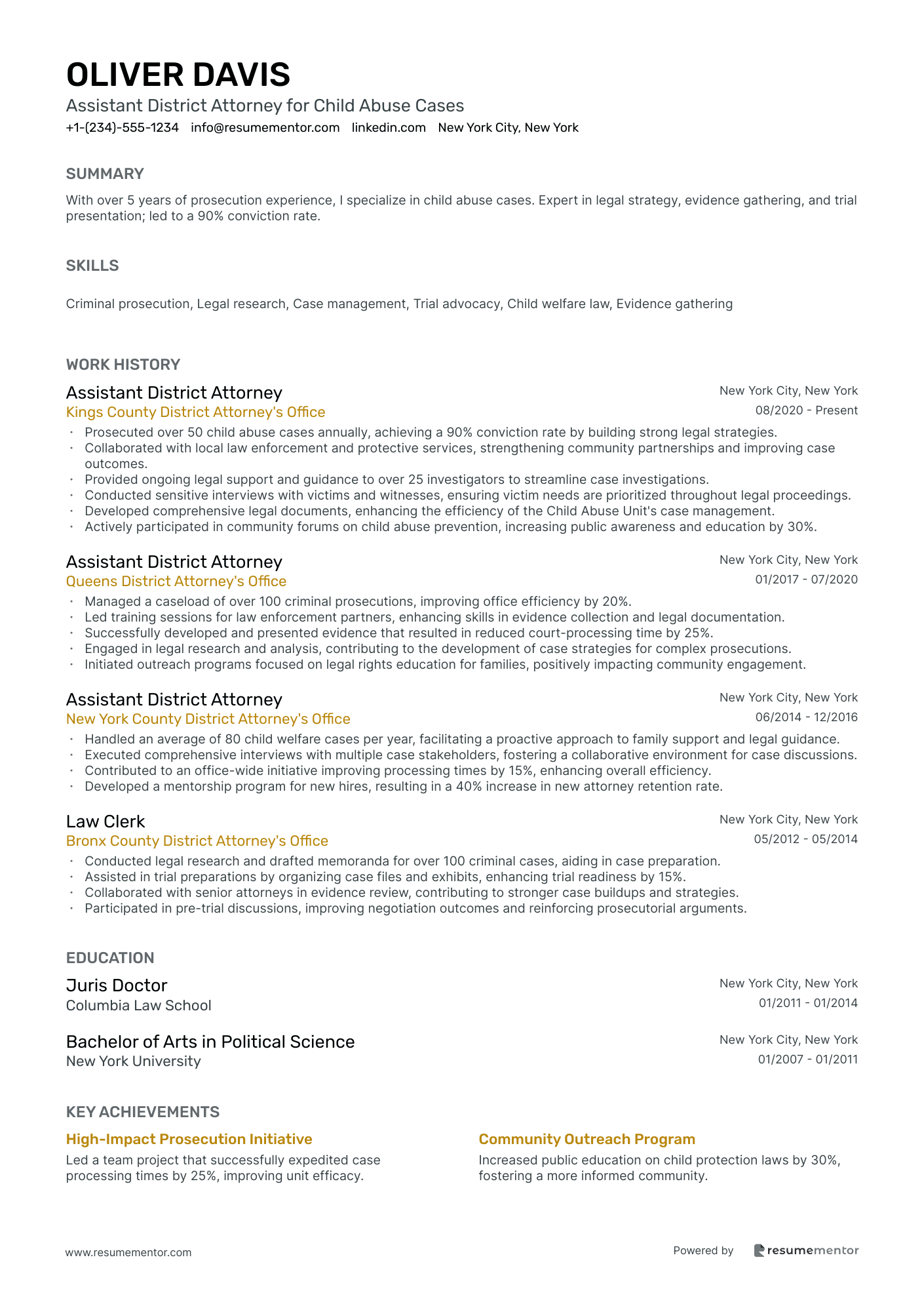 Assistant District Attorney for Child Abuse Cases