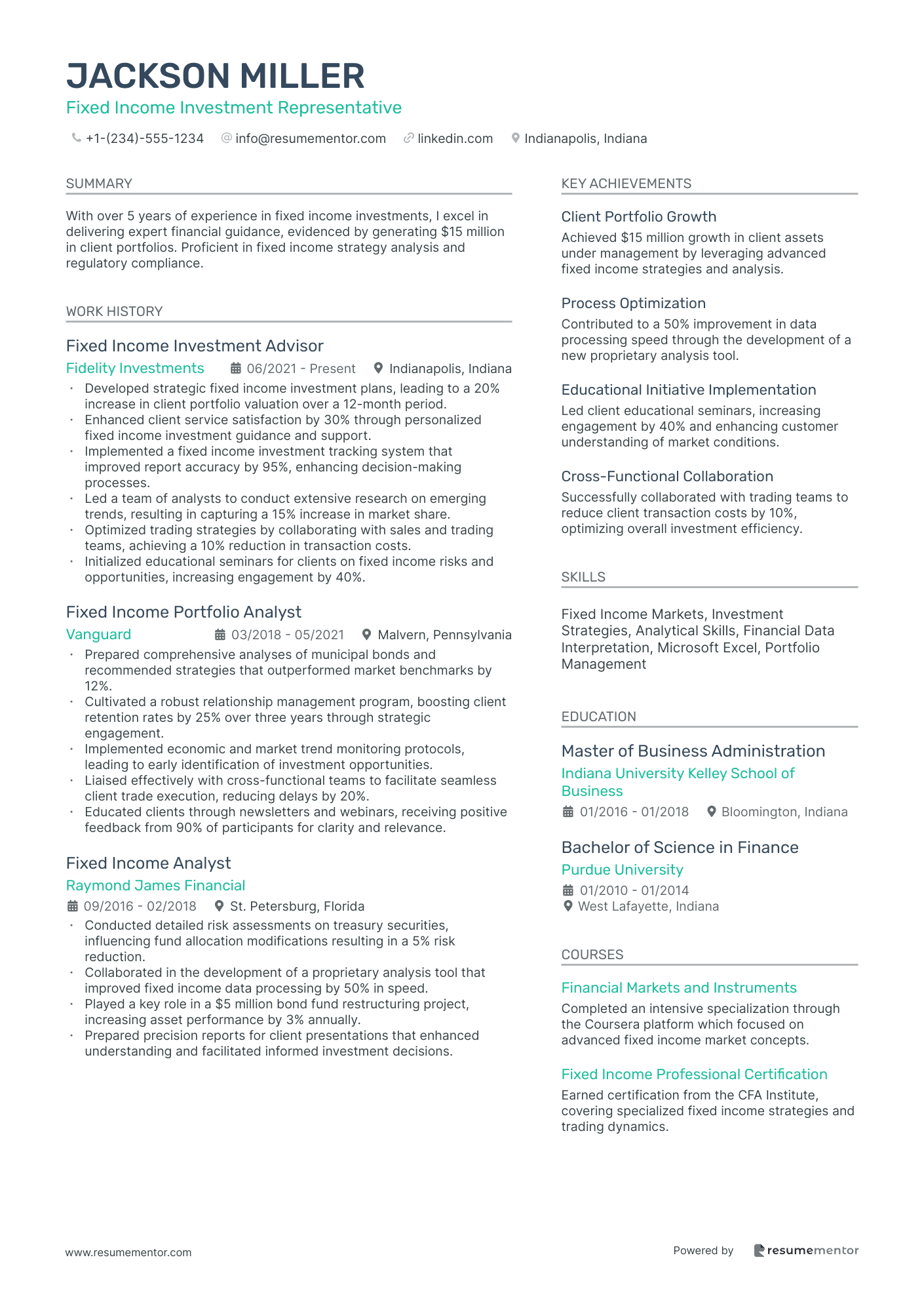Fixed Income Investment Representative