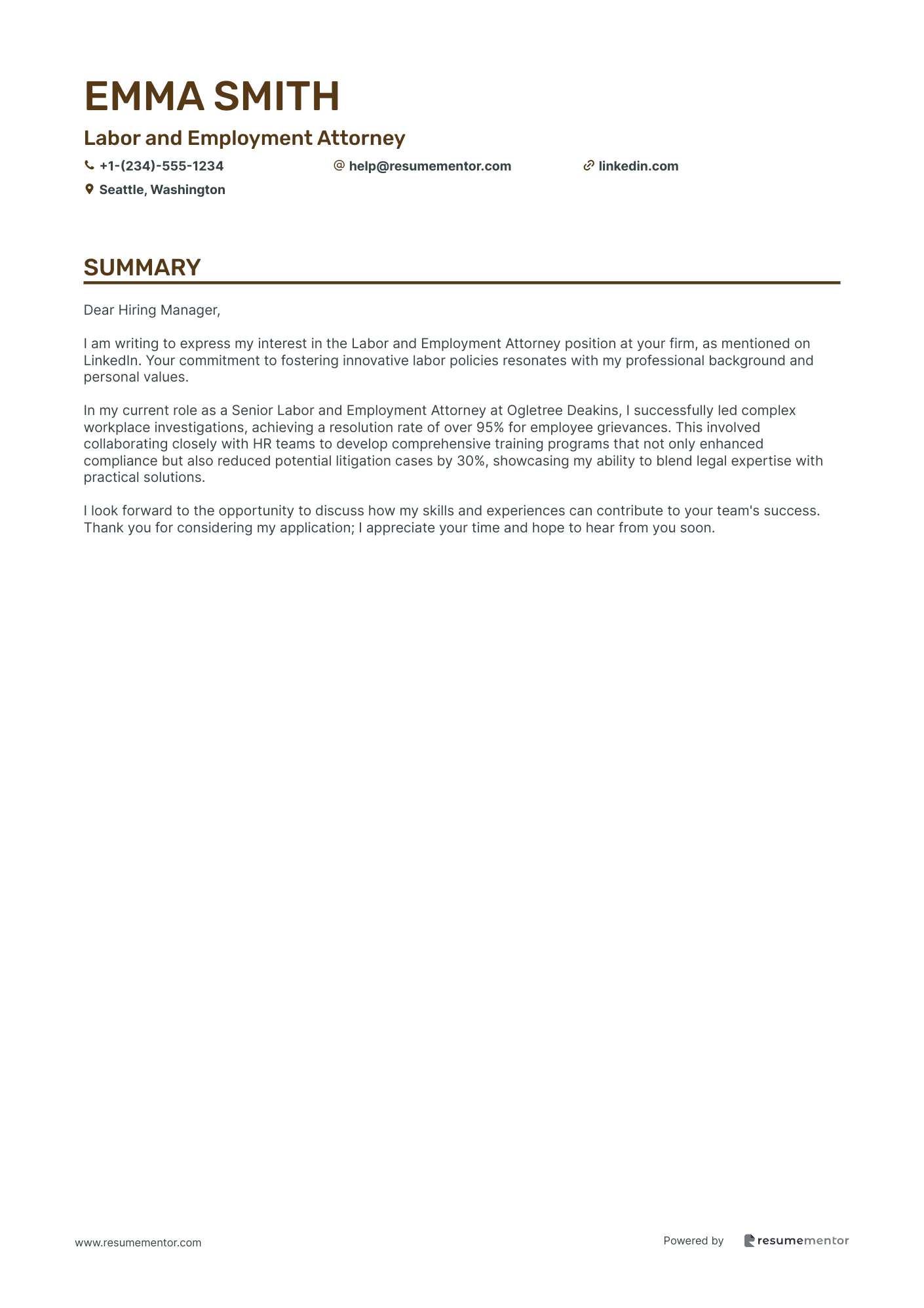 Labor and Employment Attorney