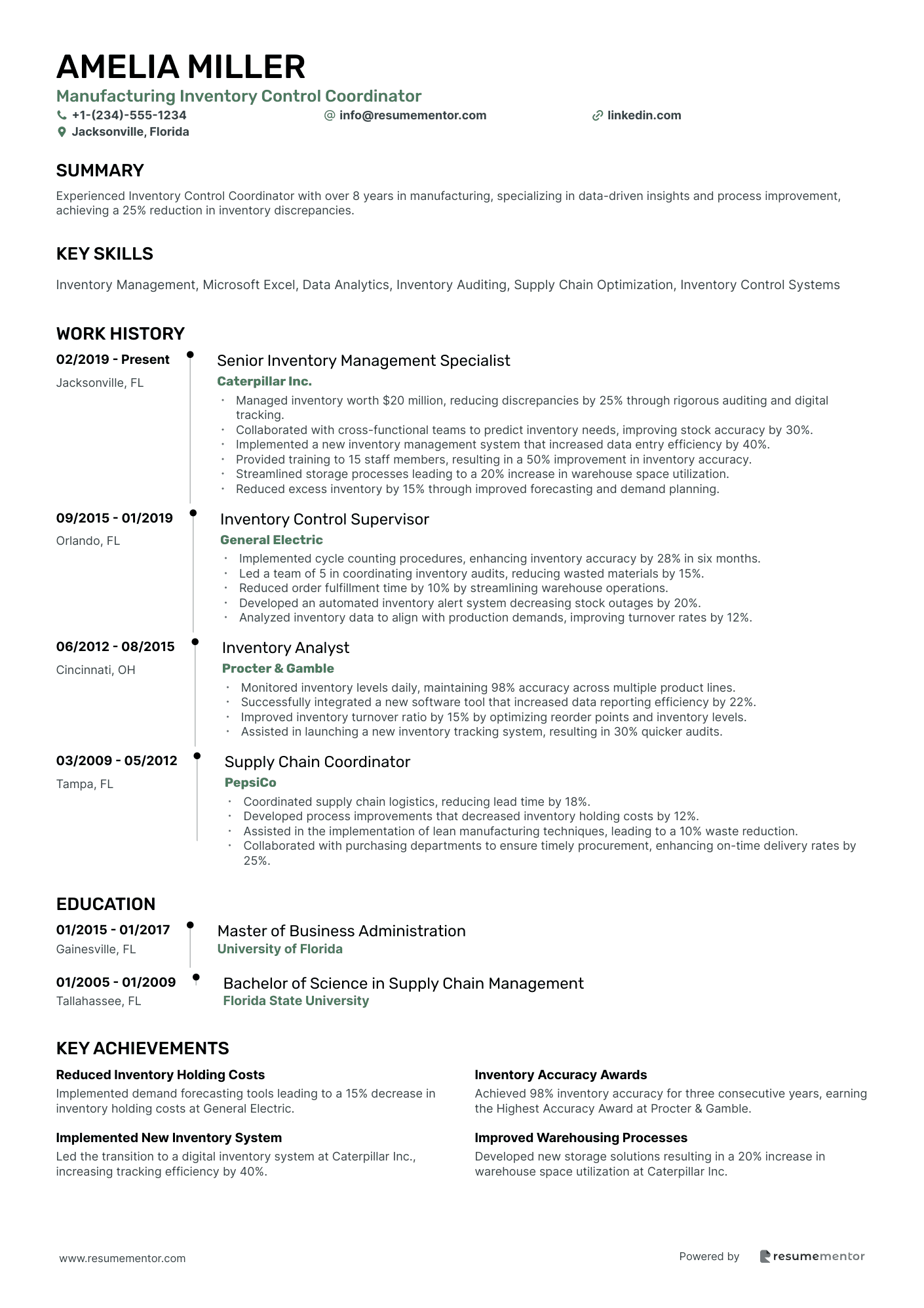 Manufacturing Inventory Control Coordinator