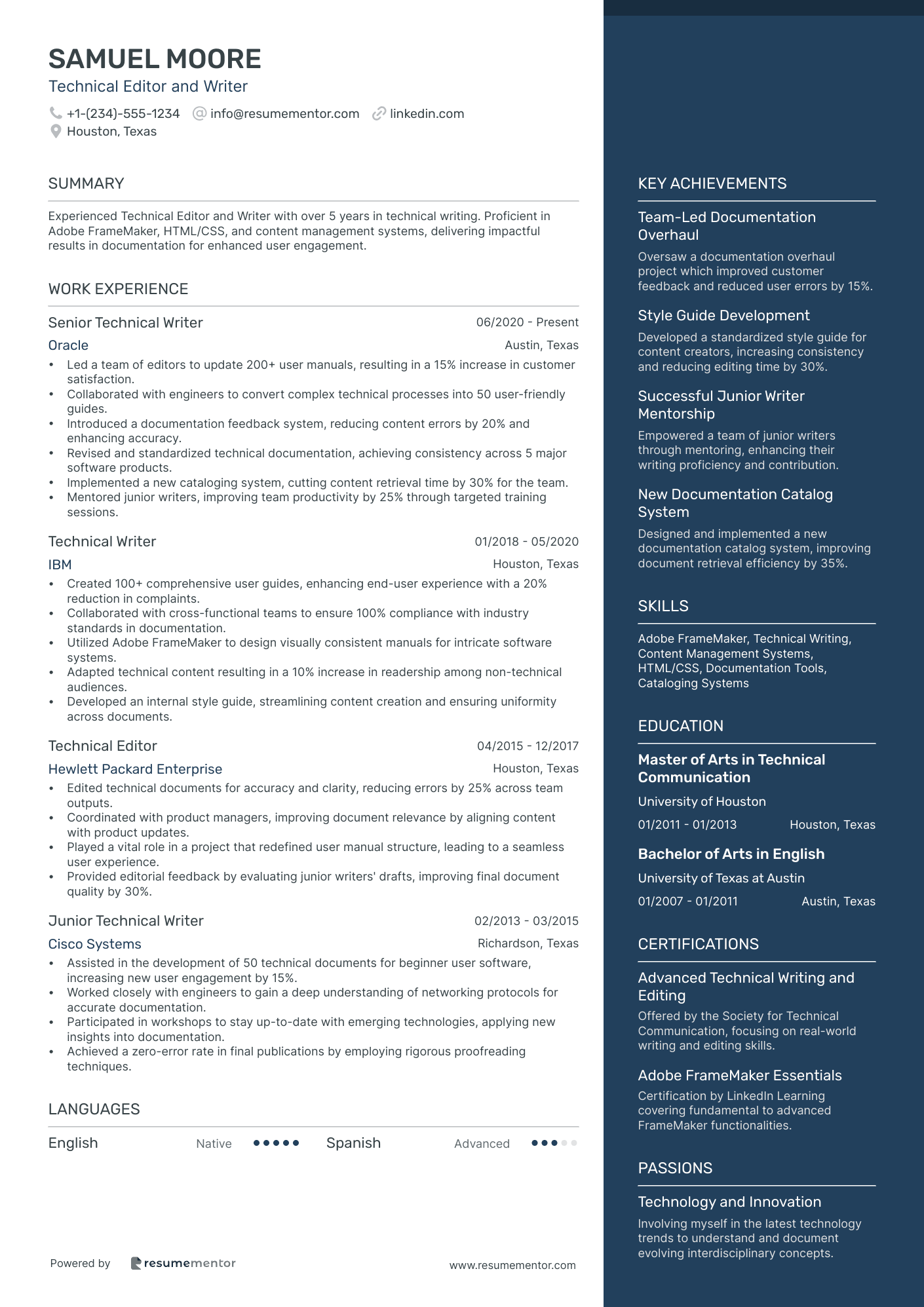 Technical Editor and Writer