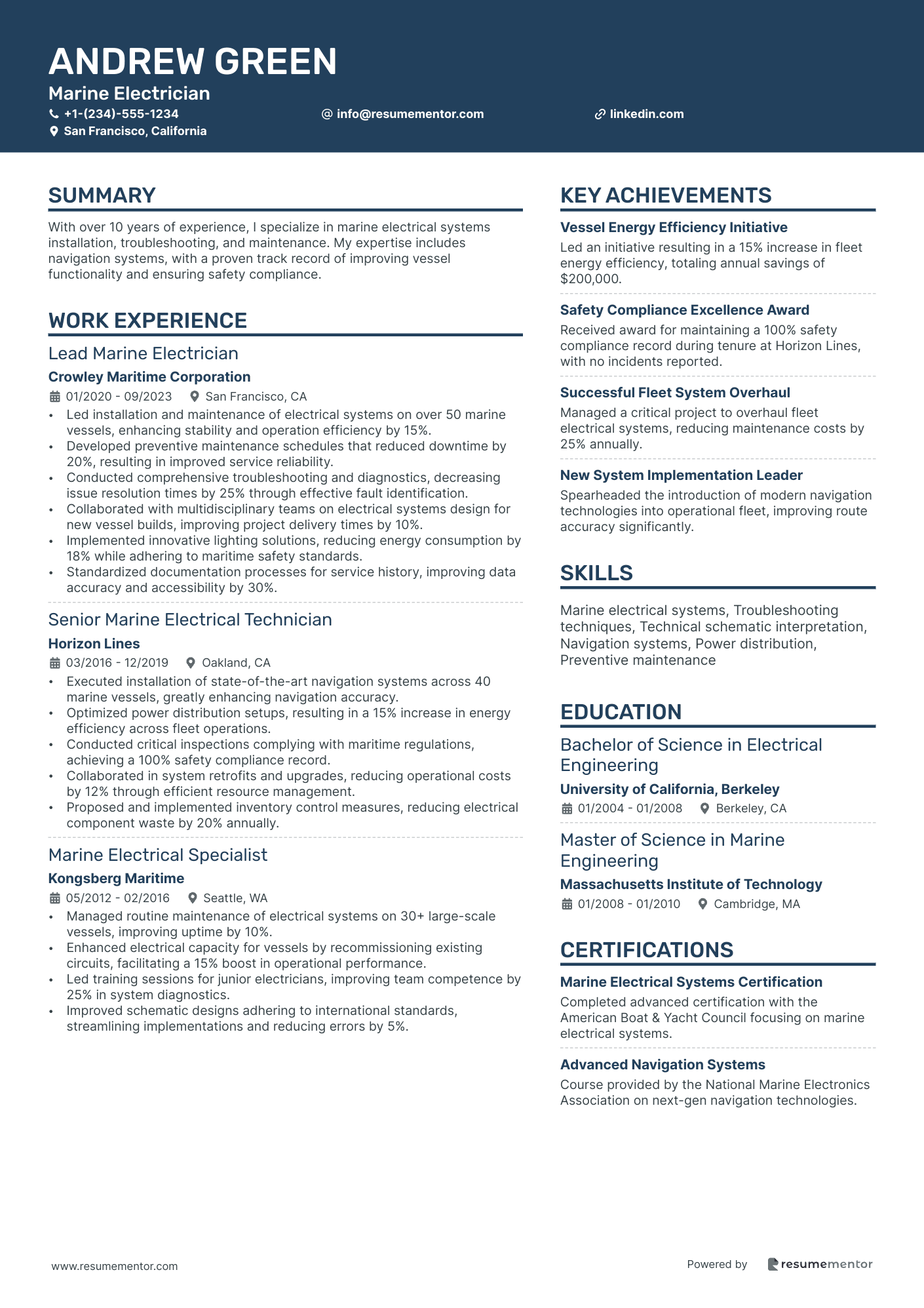 Marine Electrician