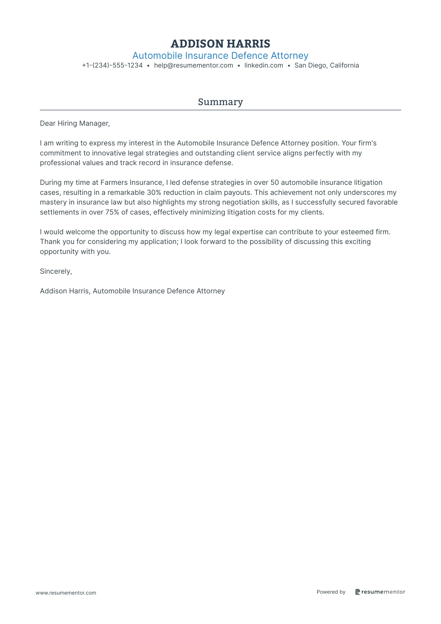 Automobile Insurance Defence Attorney