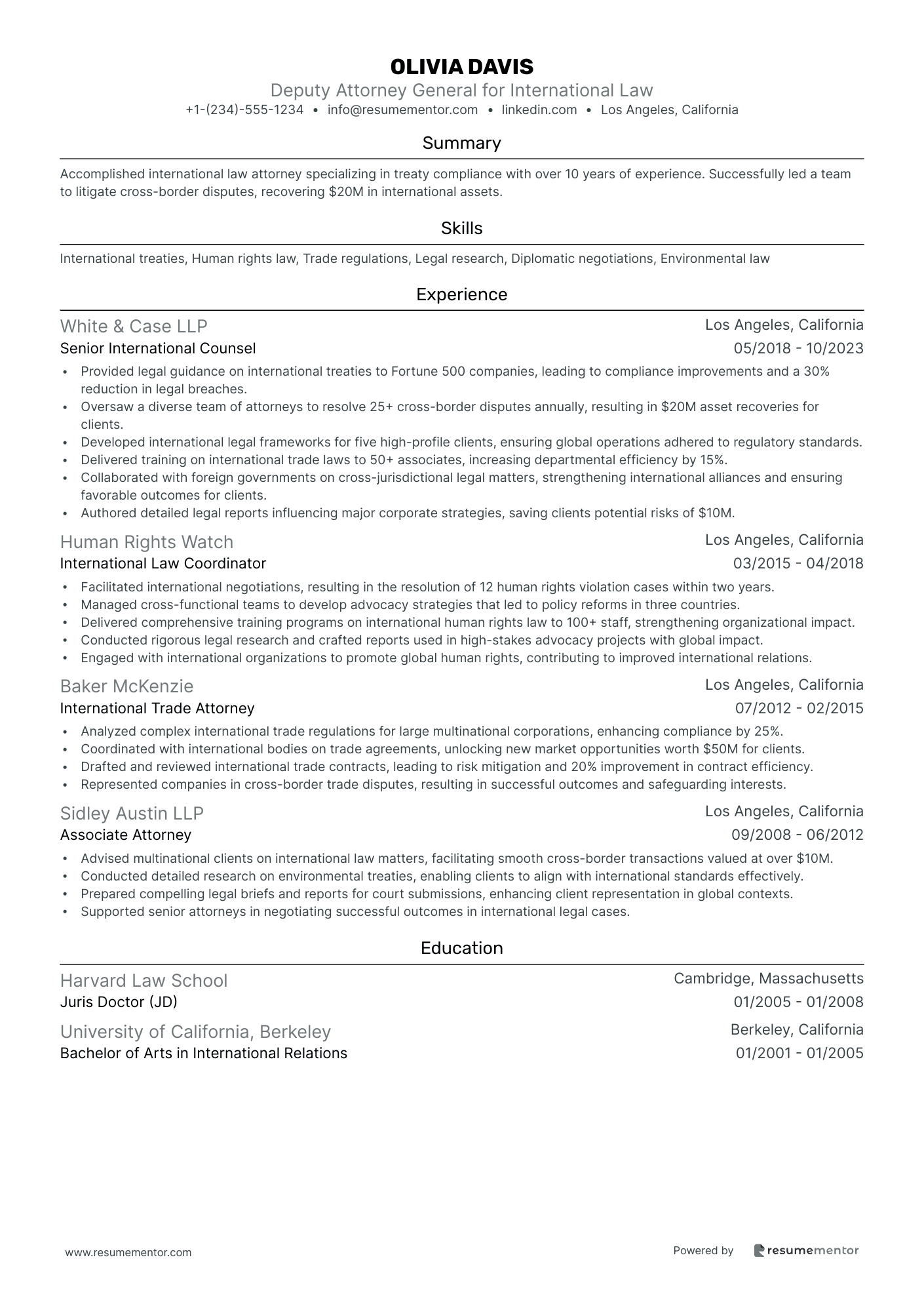 Deputy Attorney General for International Law