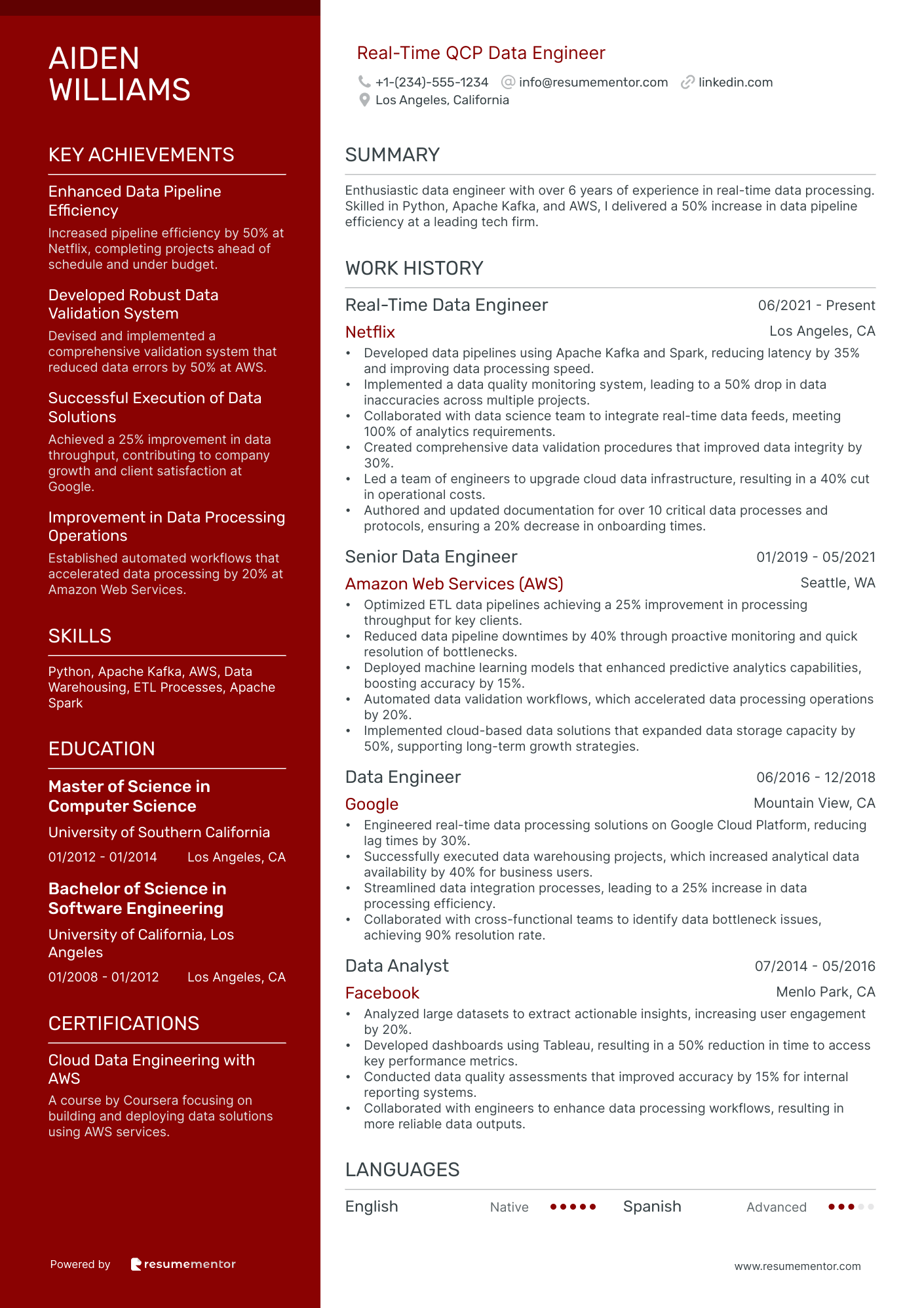 Real Time QCP Data Engineer
