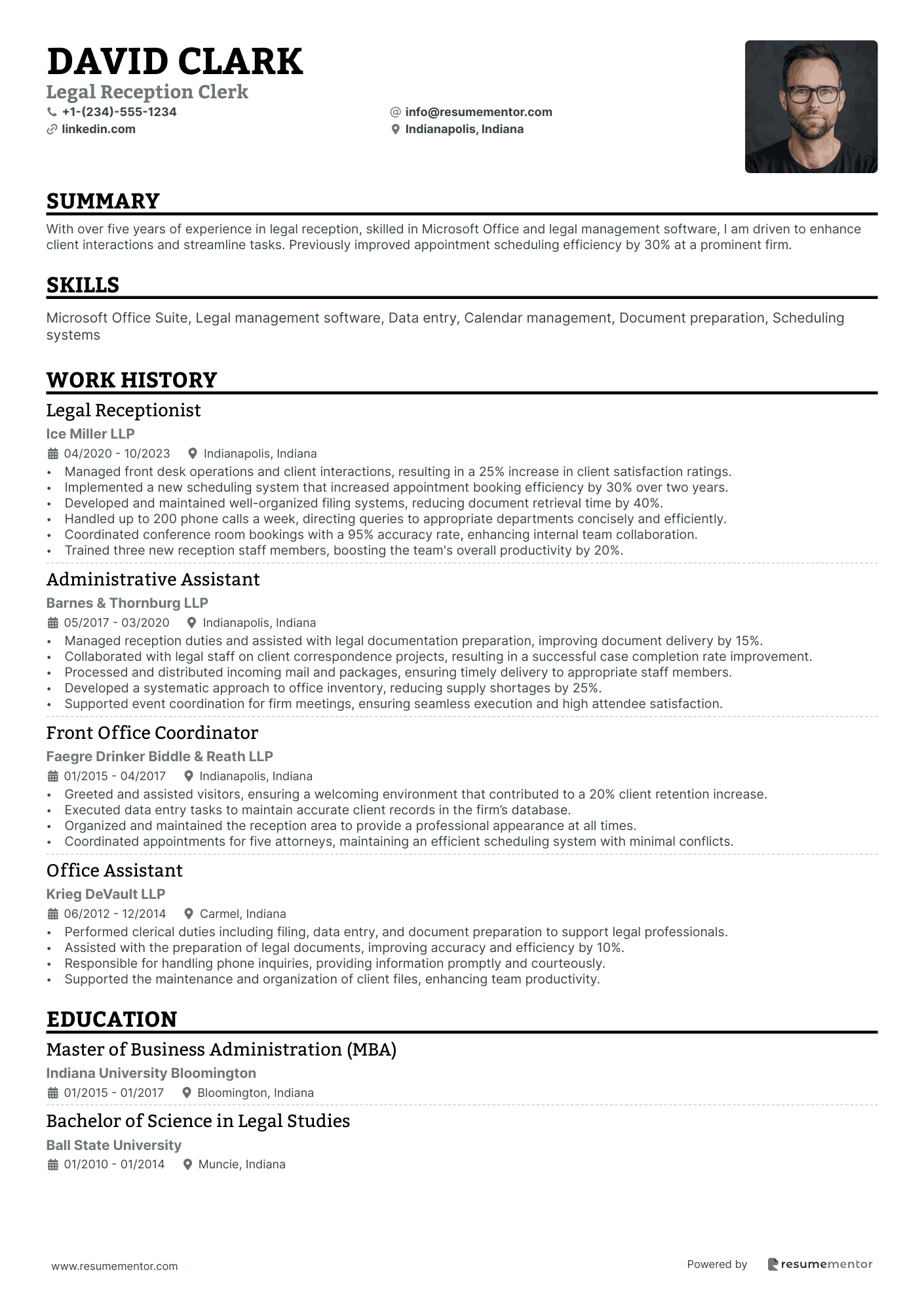 Legal Reception Clerk