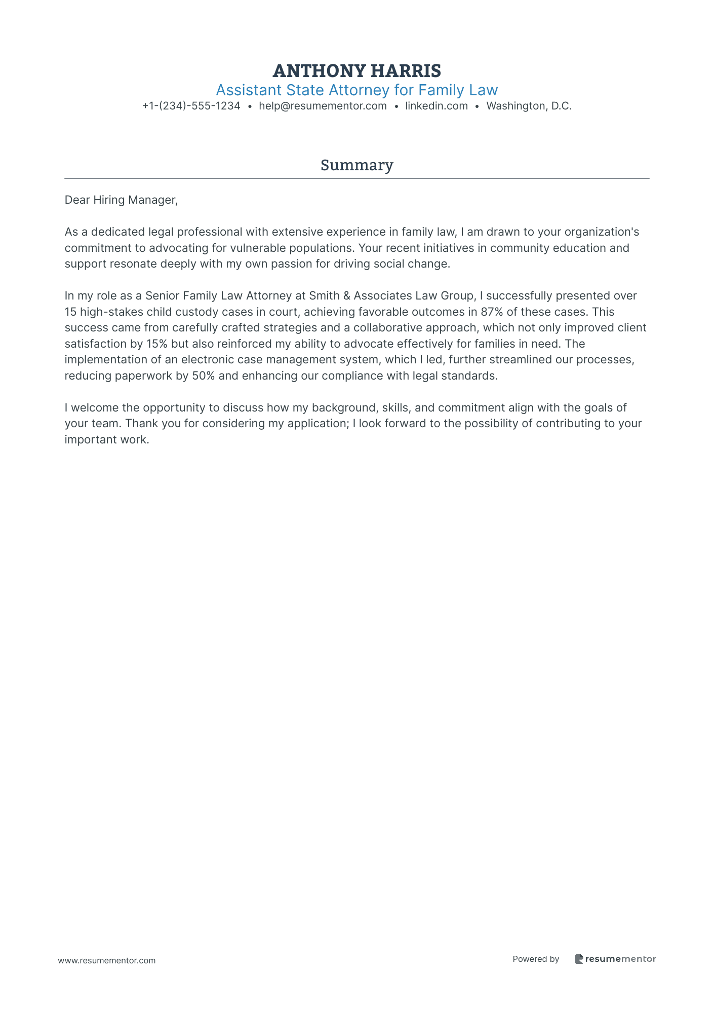 Assistant State Attorney for Family Law