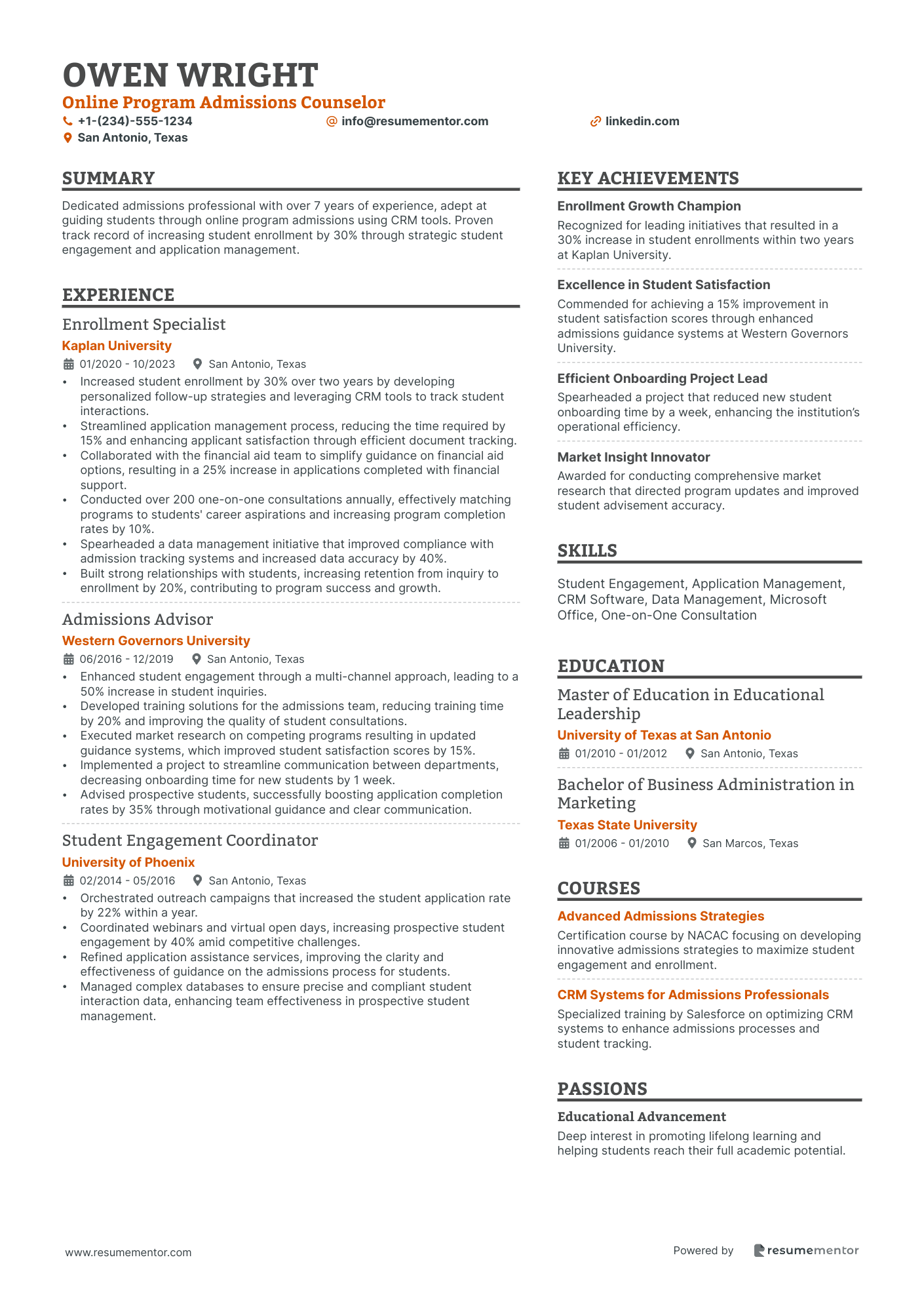 Online Program Admissions Counselor