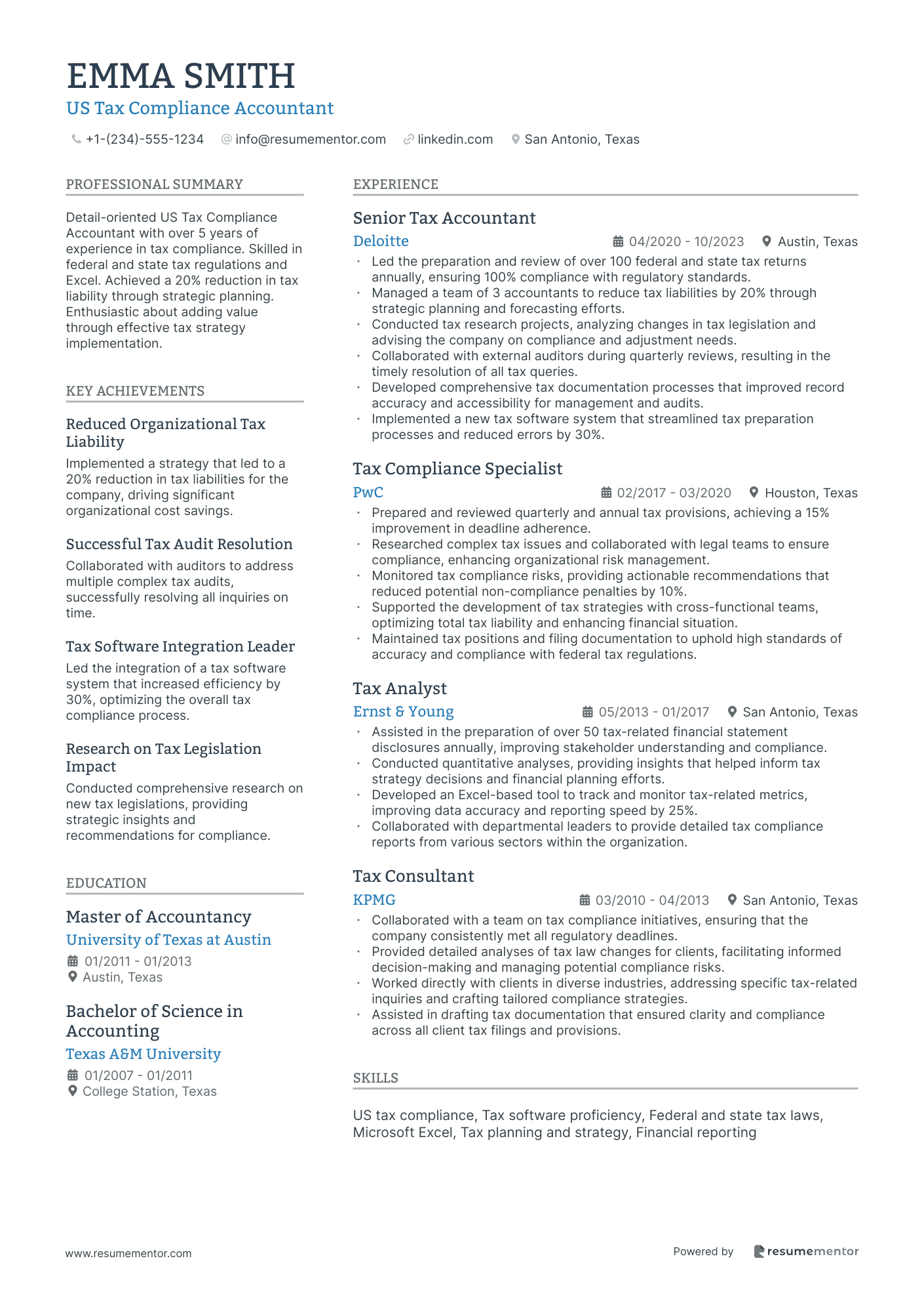 US Tax Compliance Accountant