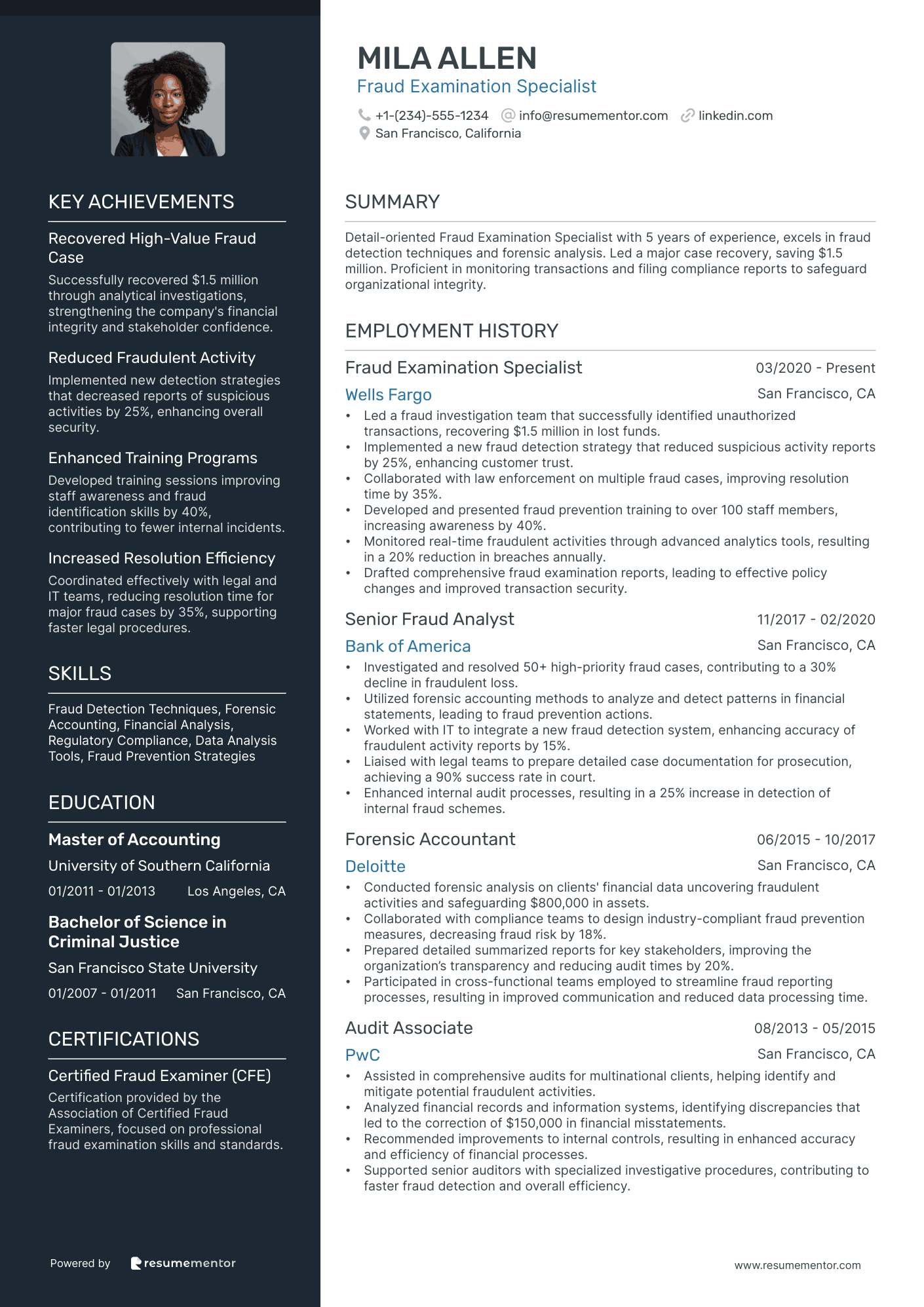 Fraud Examination Specialist