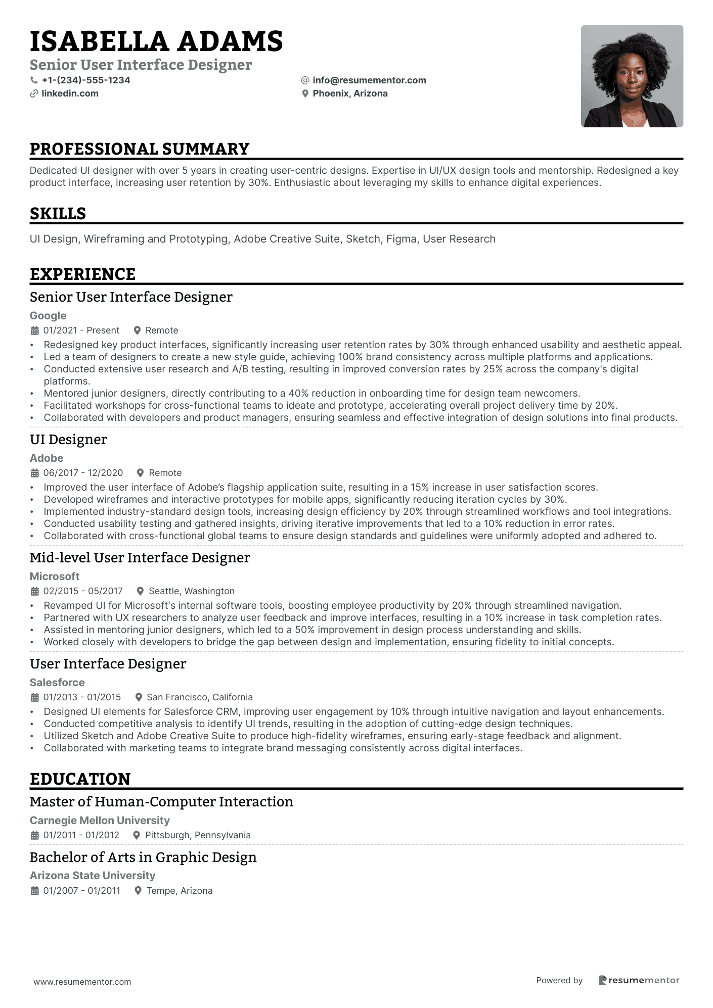 Senior User Interface Designer