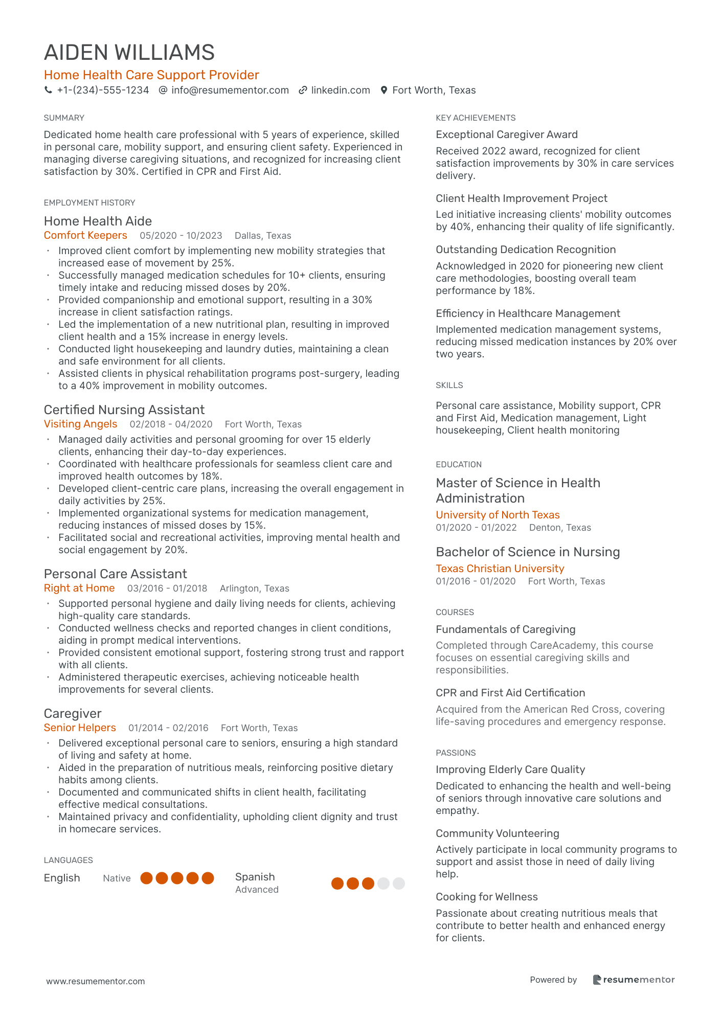 Home Health Care Support Provider