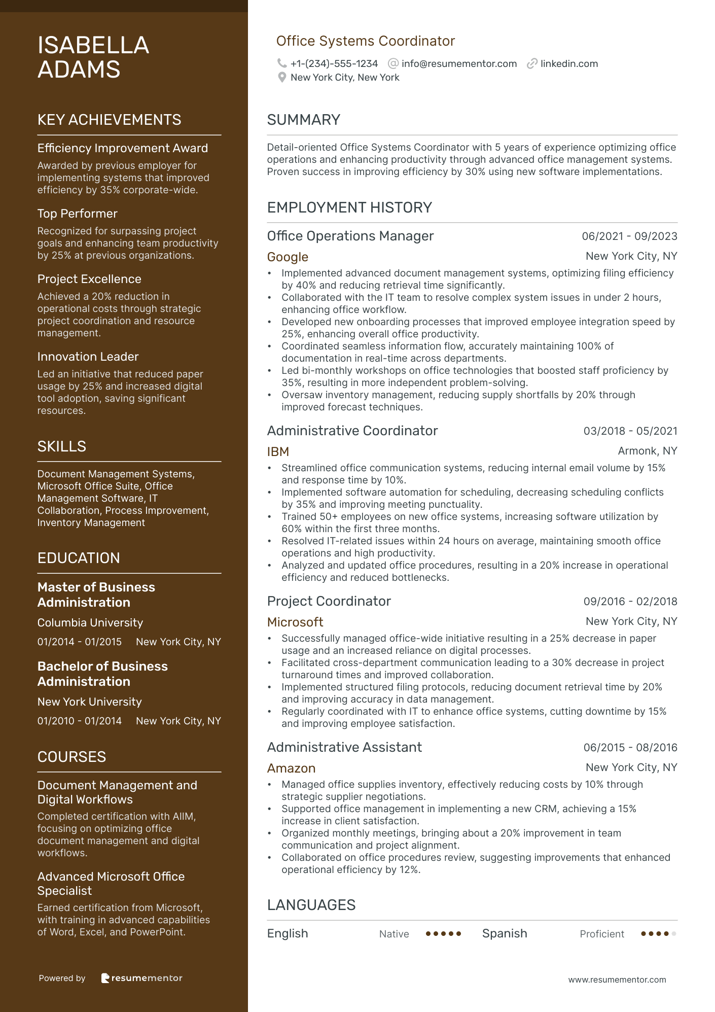 Office Systems Coordinator