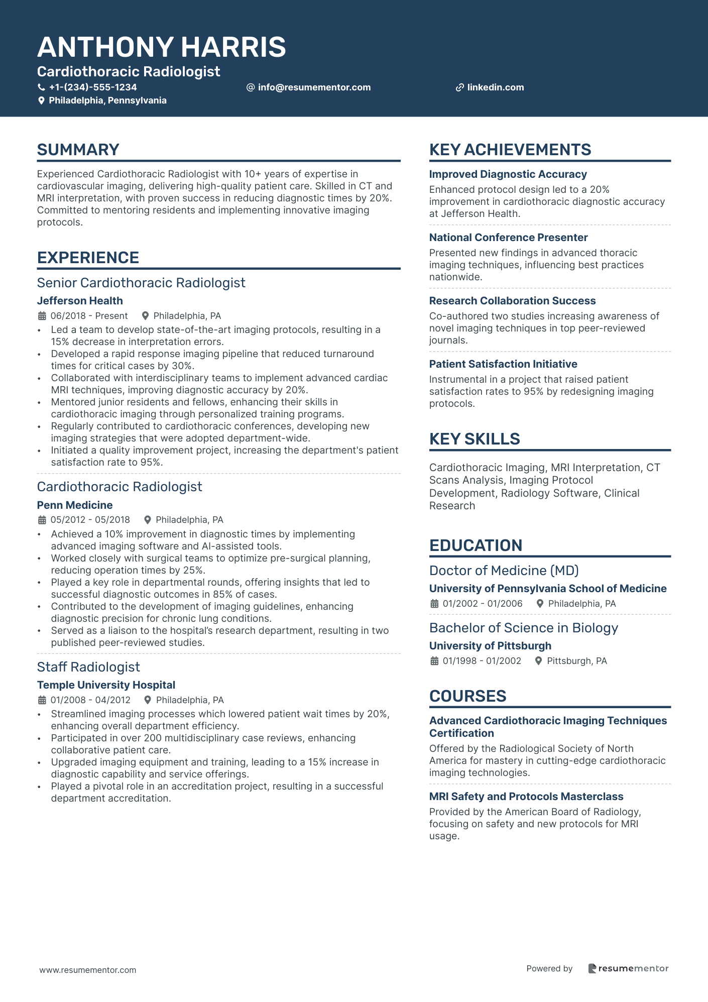 Cardiothoracic Radiologist