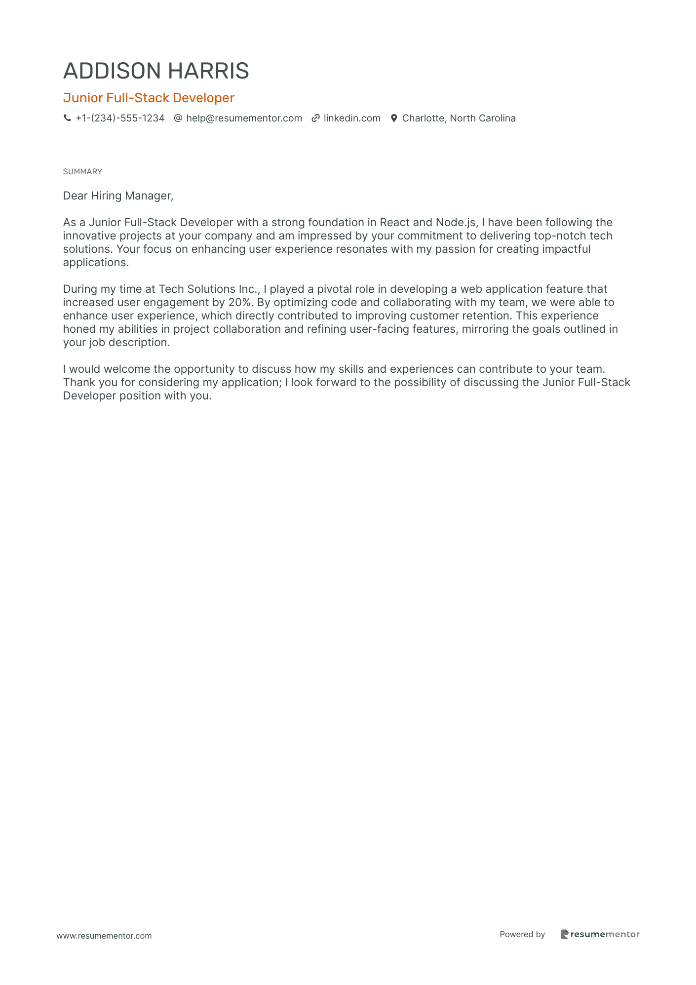 Junior Full Stack Developer