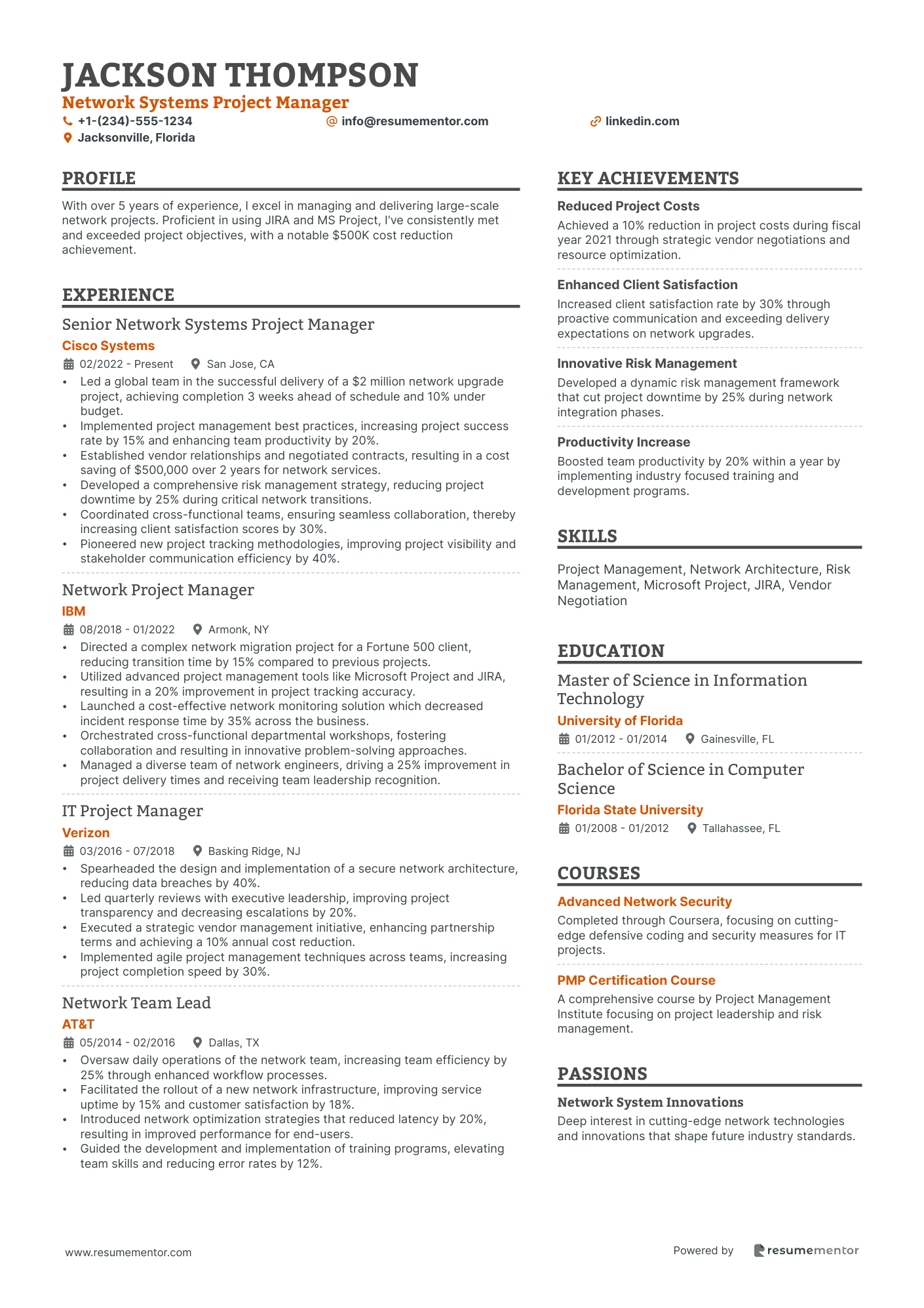Network Systems Project Manager