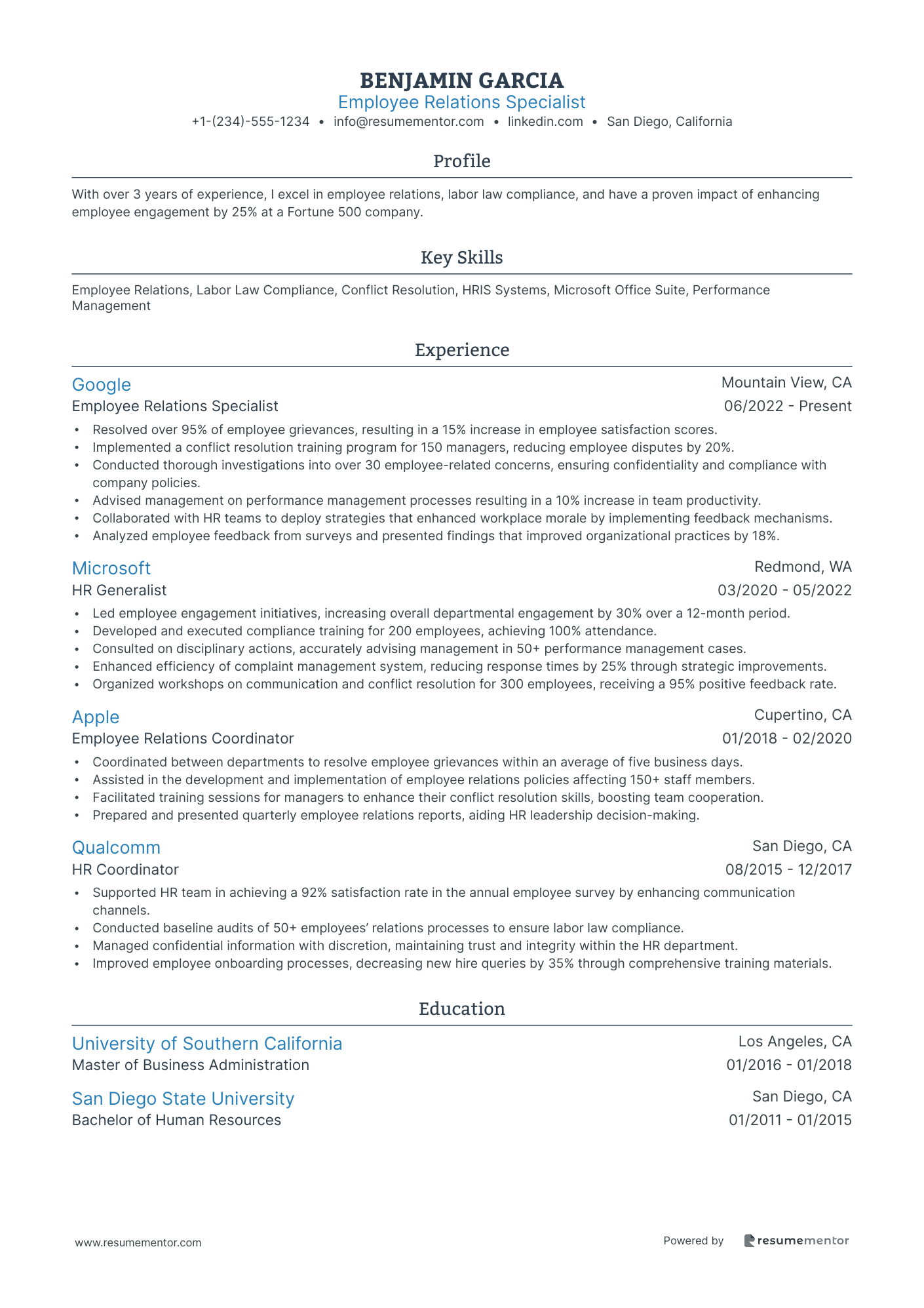 Employee Relations Specialist