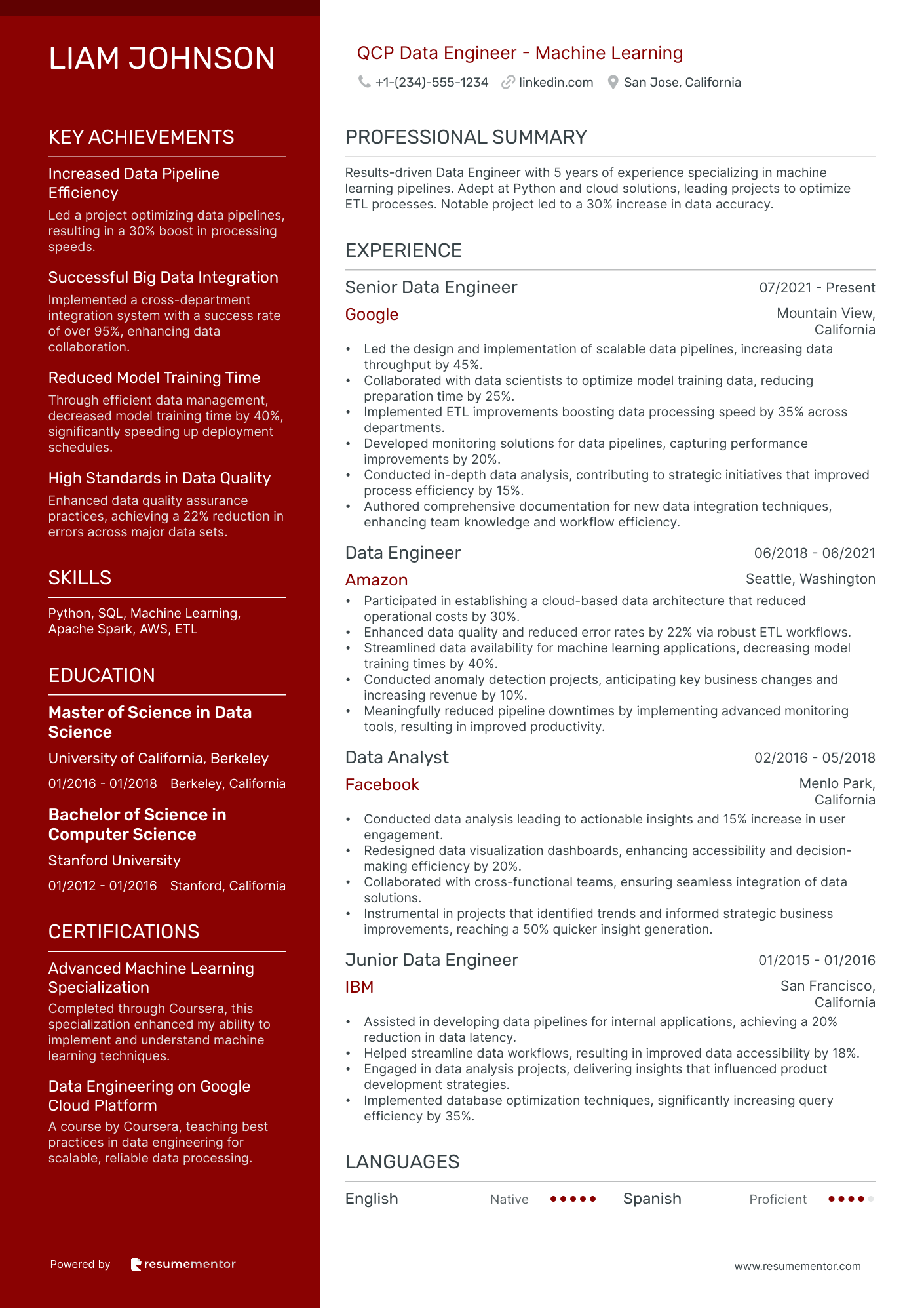 QCP Data Engineer   Machine Learning