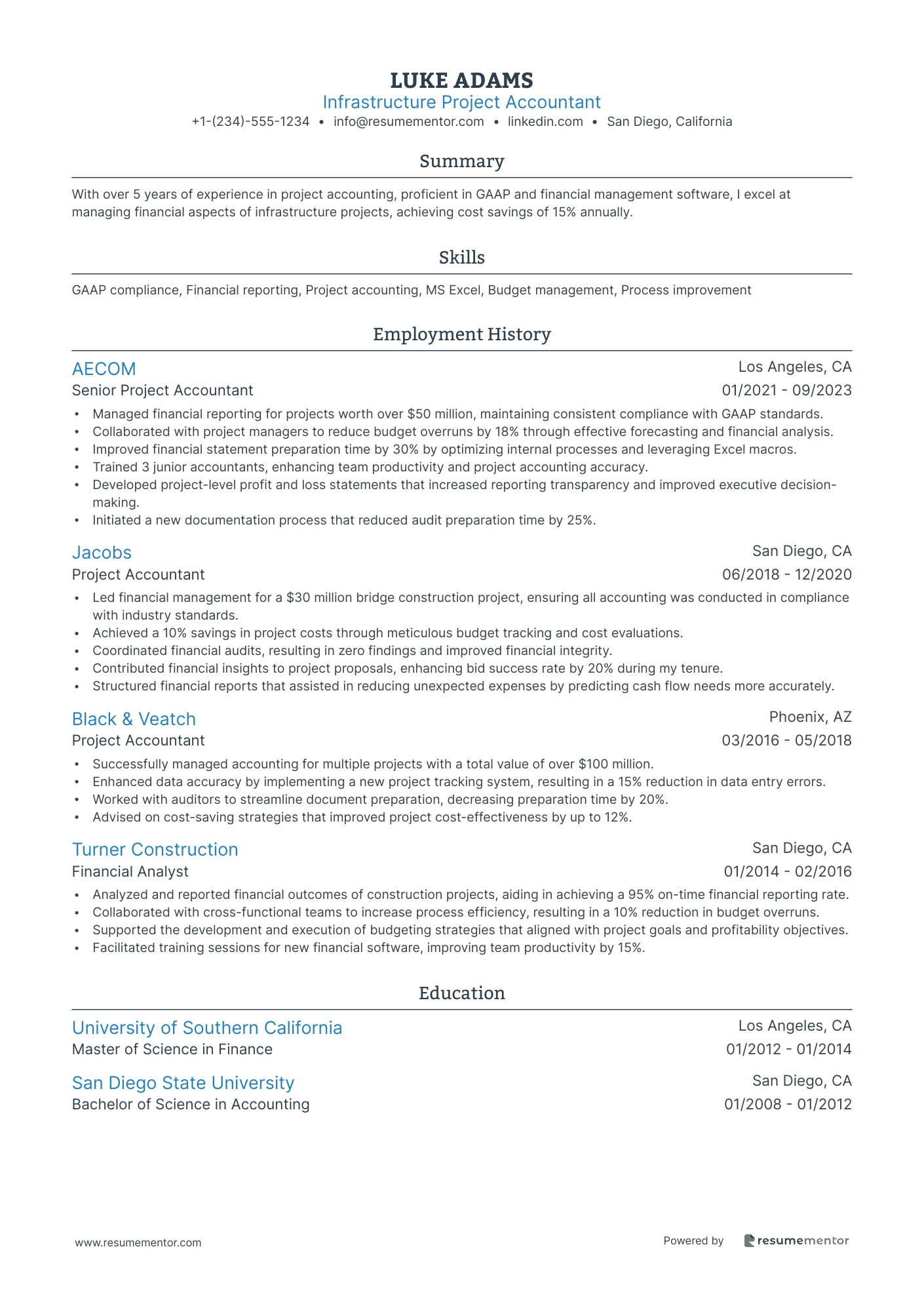 Infrastructure Project Accountant