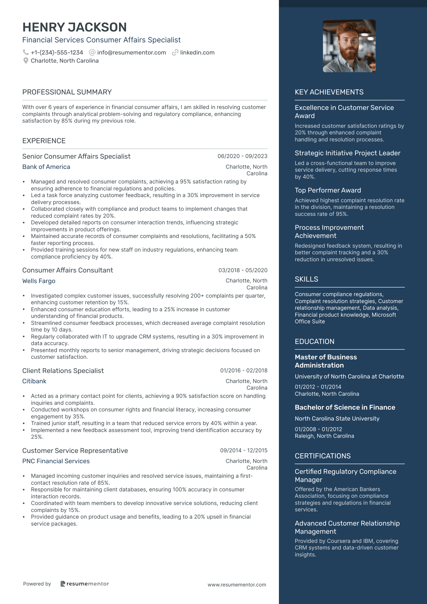 Financial Services Consumer Affairs Specialist