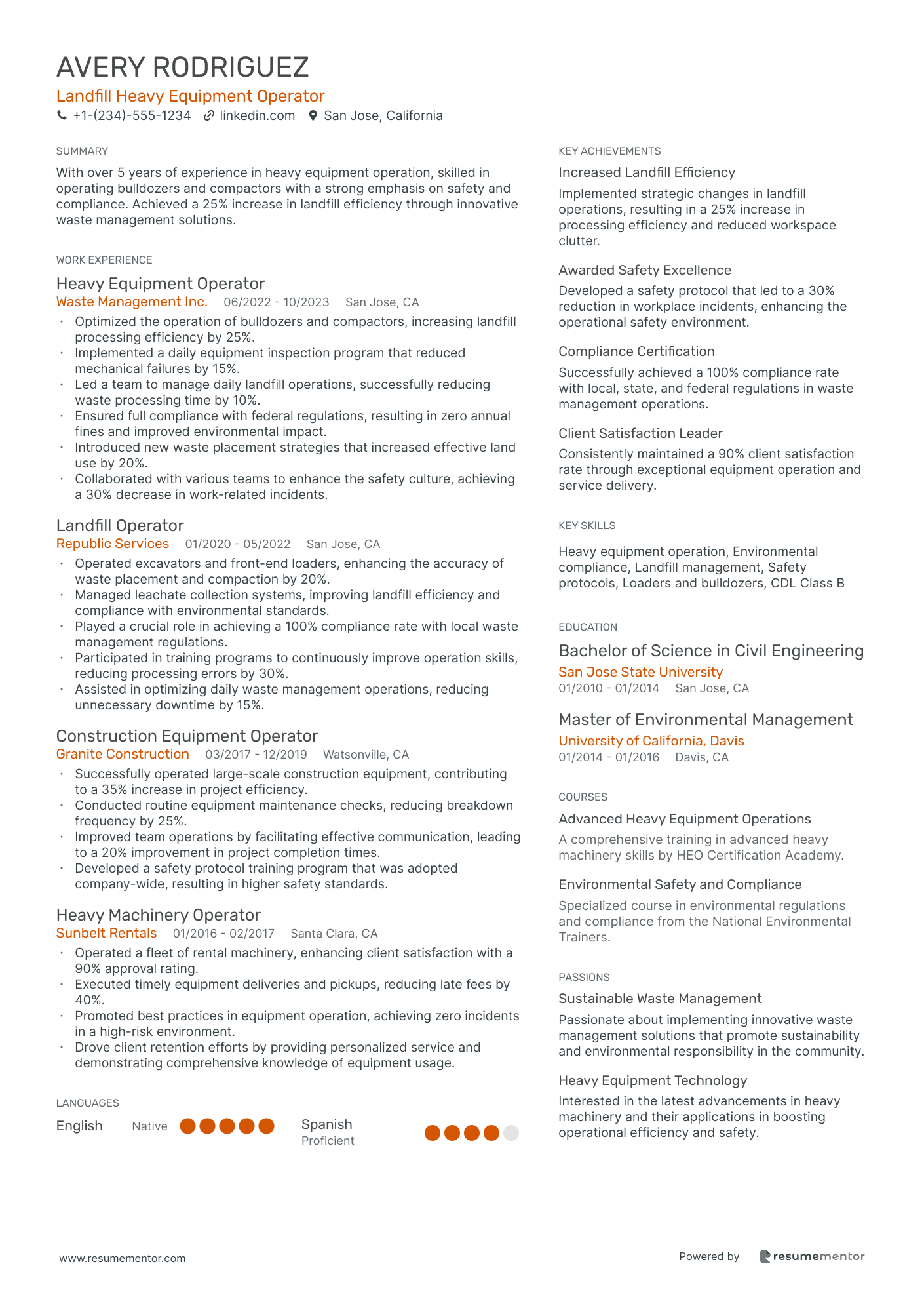 Landfill Heavy Equipment Operator
