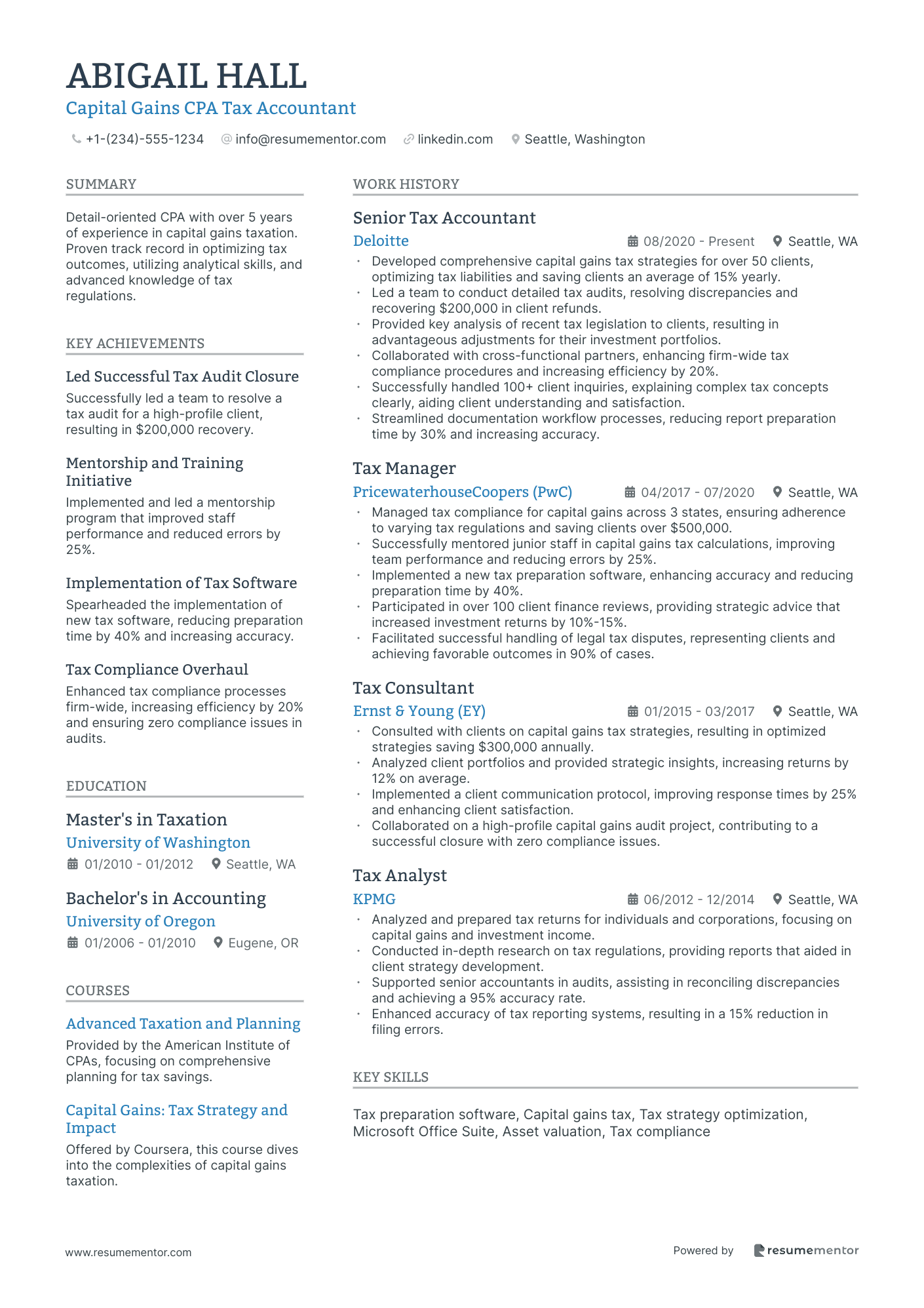 Capital Gains CPA Tax Accountant