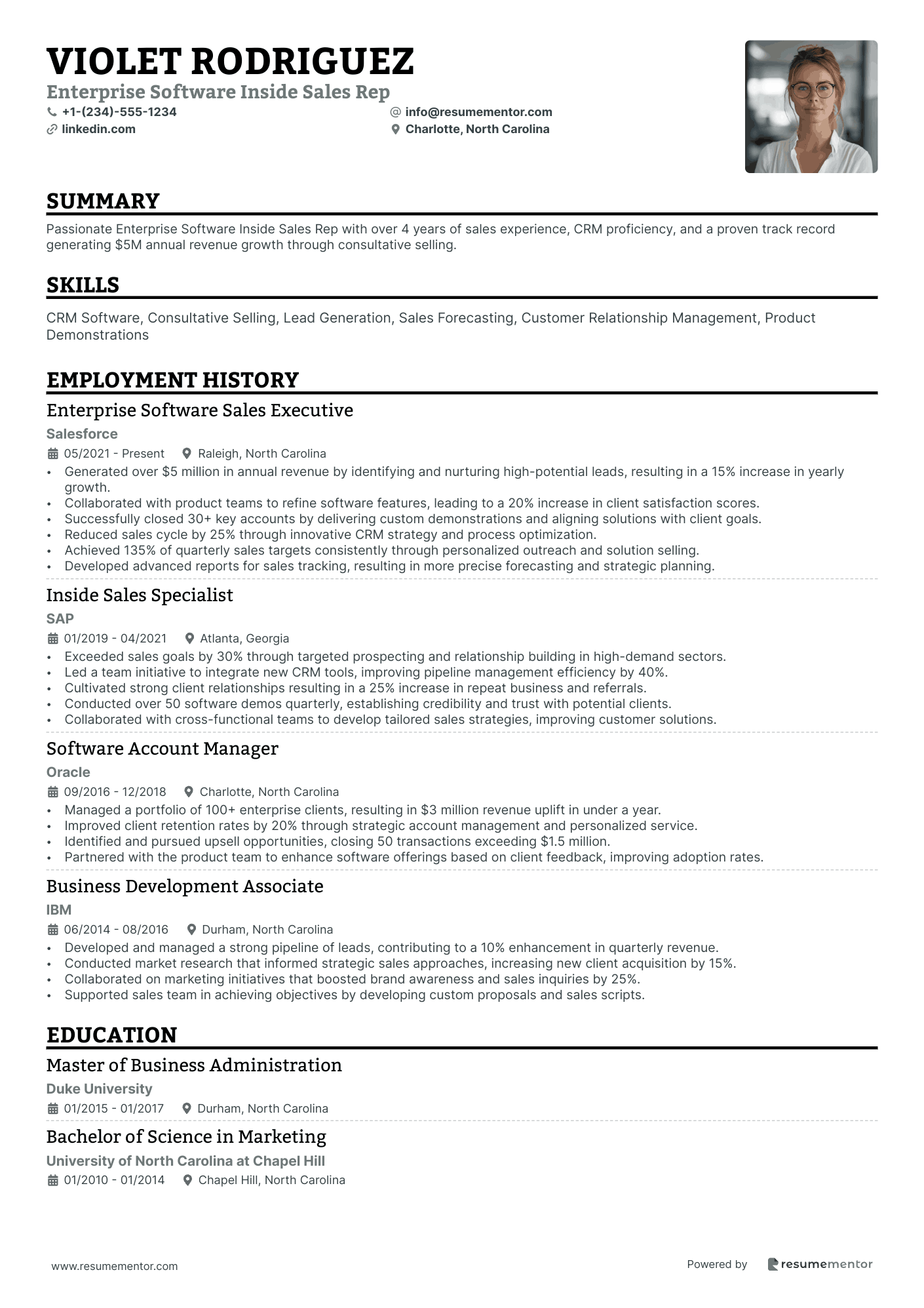 Enterprise Software Inside Sales Rep