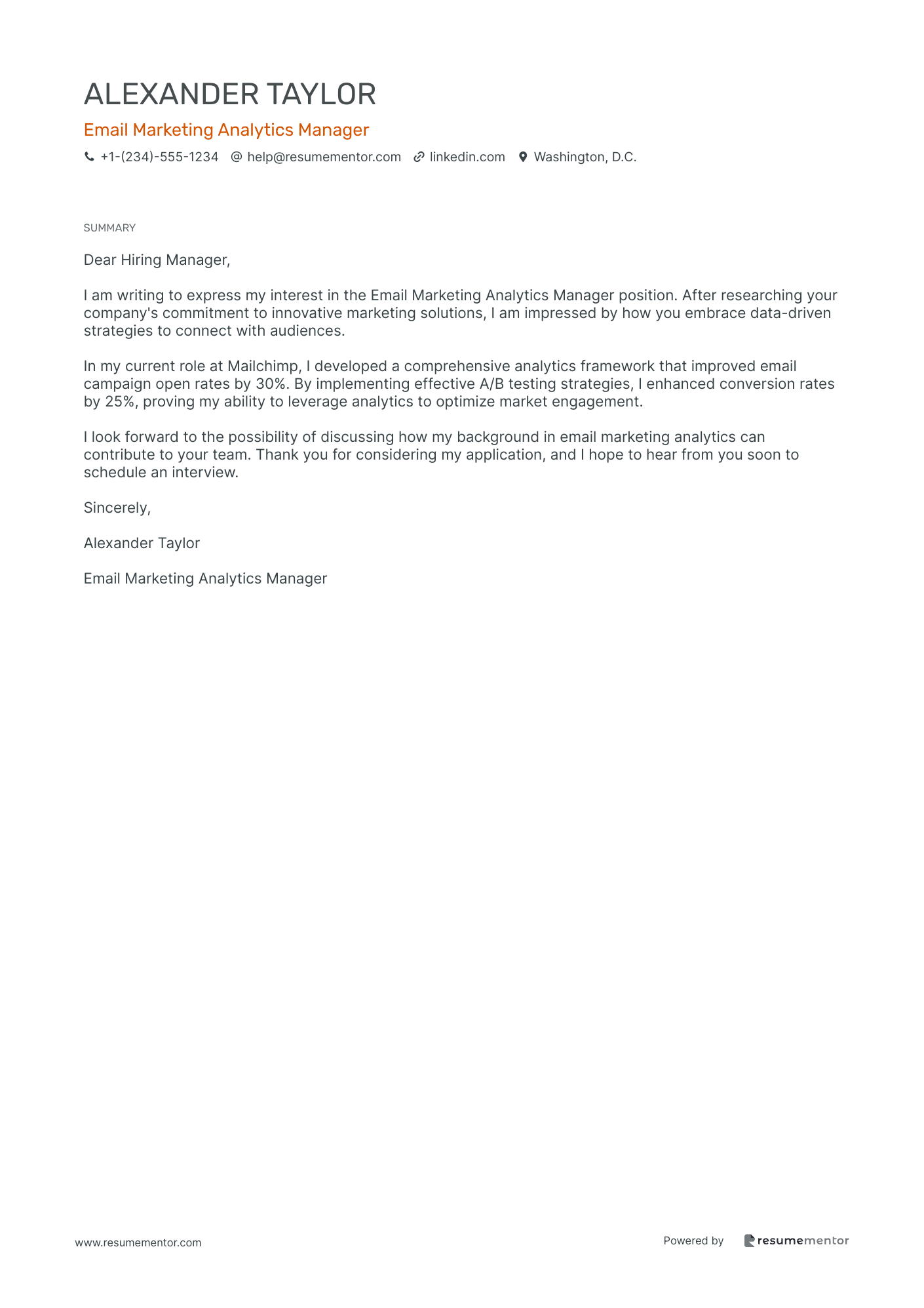 Email Marketing Analytics Manager