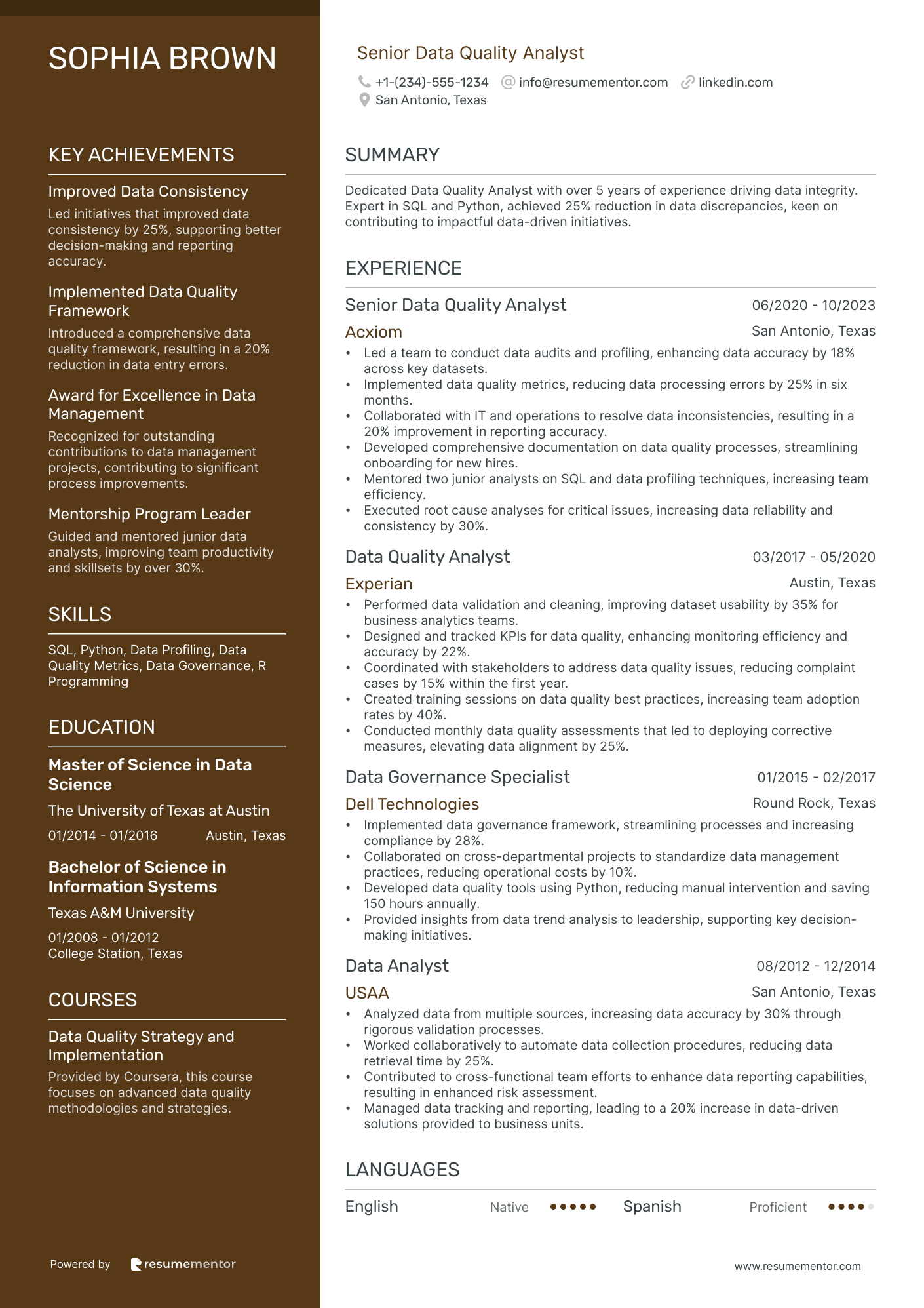 Senior Data Quality Analyst