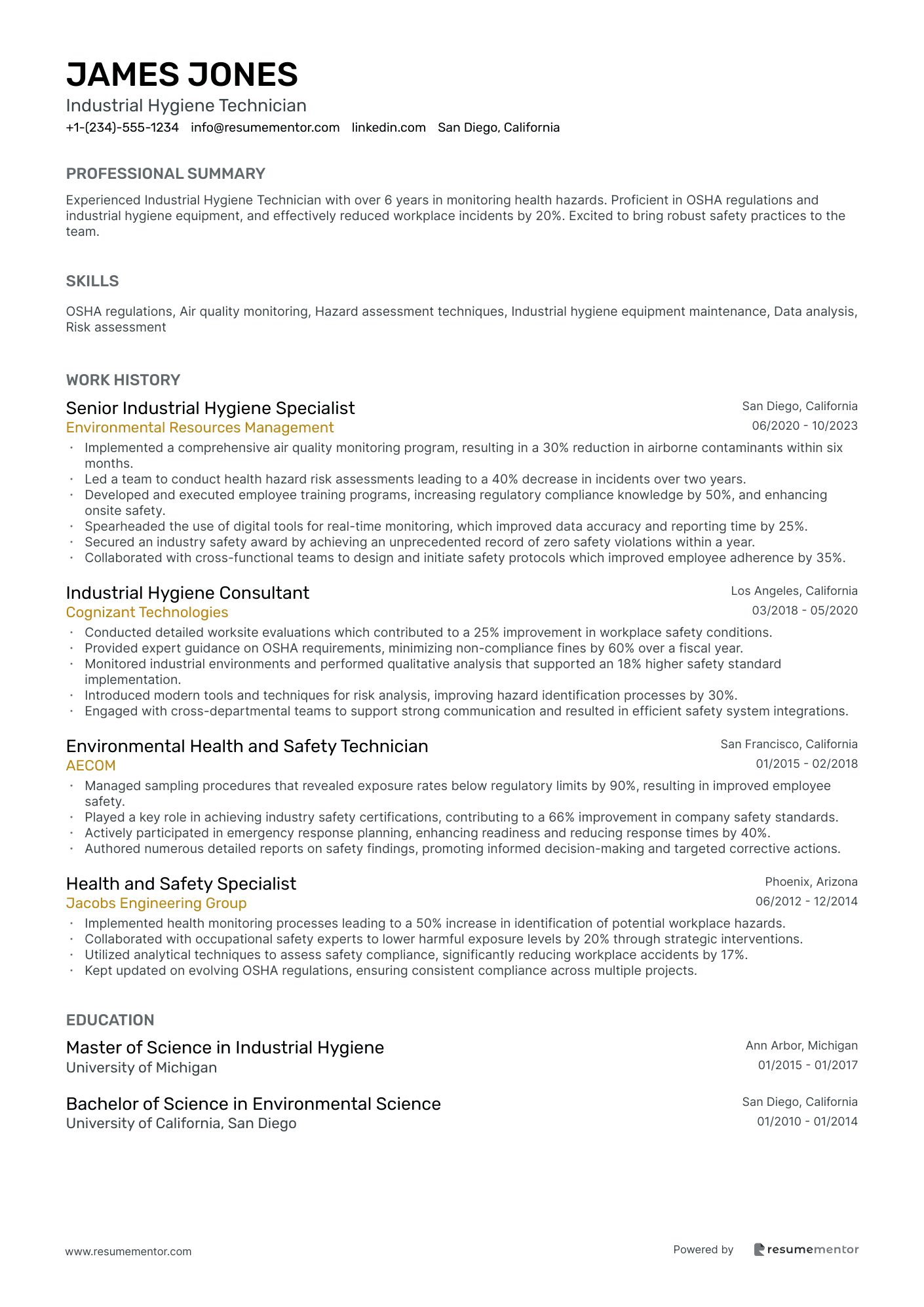 Industrial Hygiene Technician
