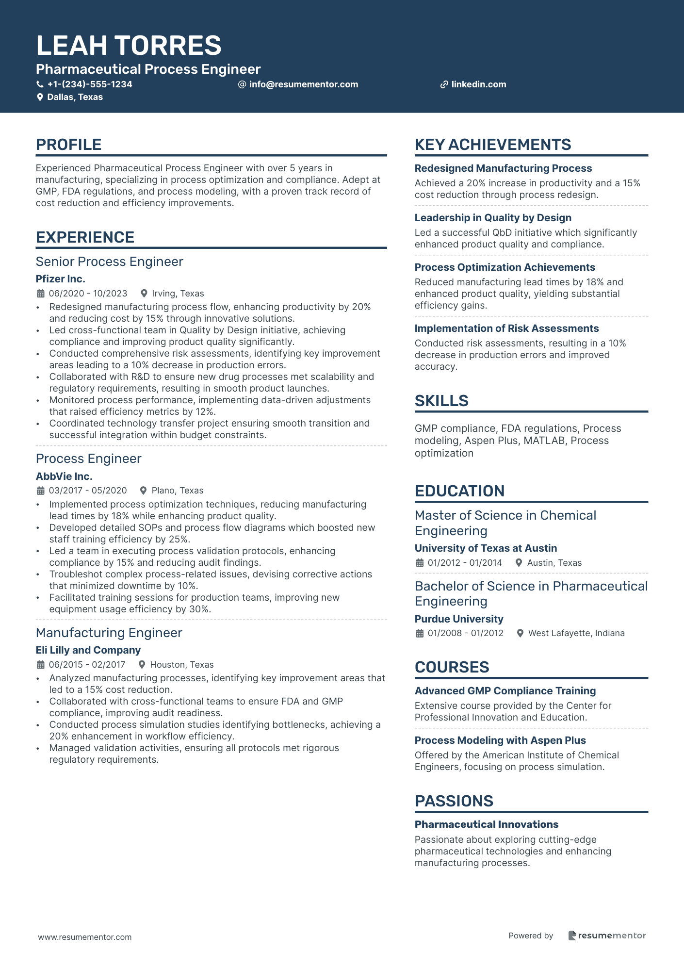 Pharmaceutical Process Engineer