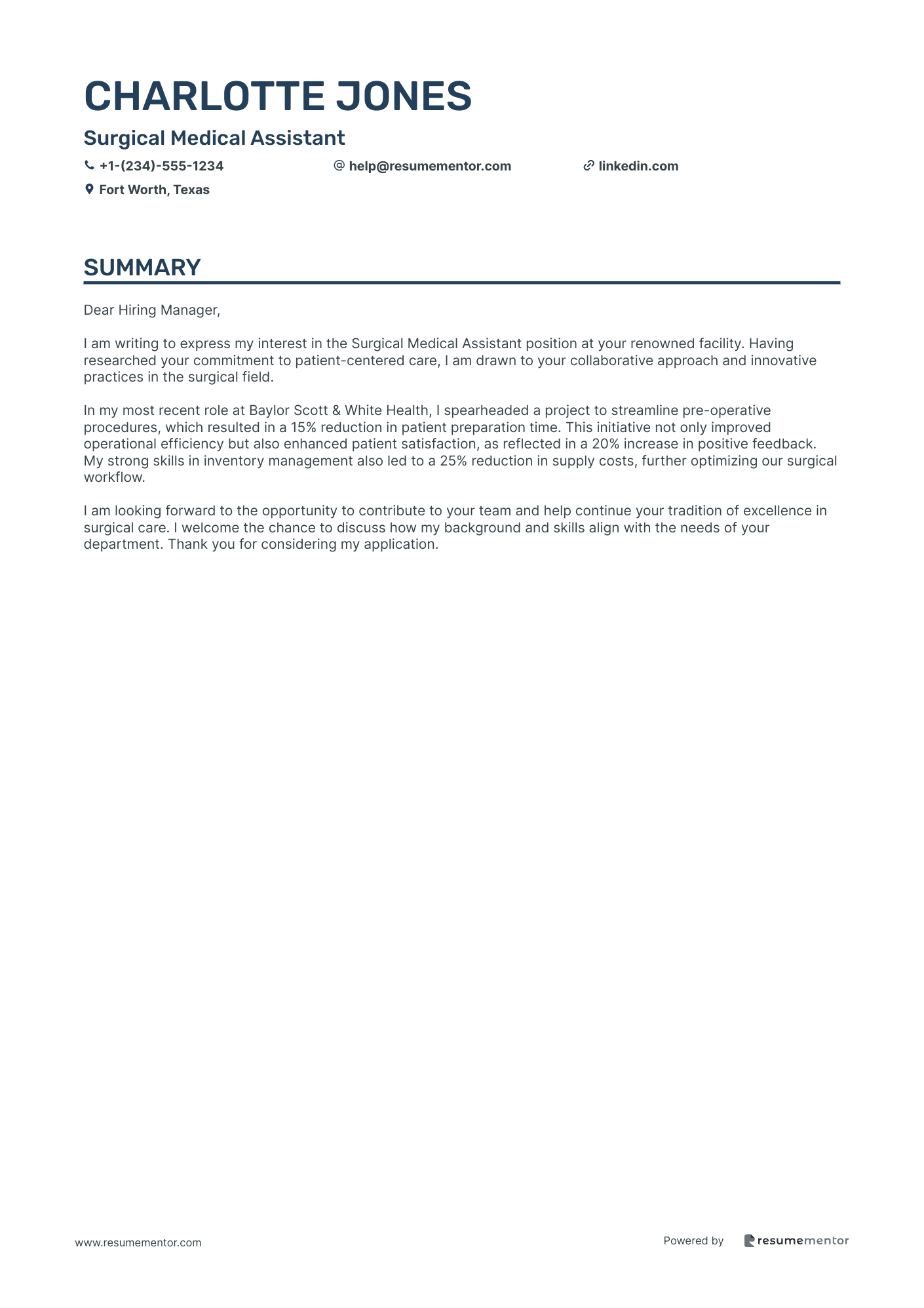Surgical Medical Assistant