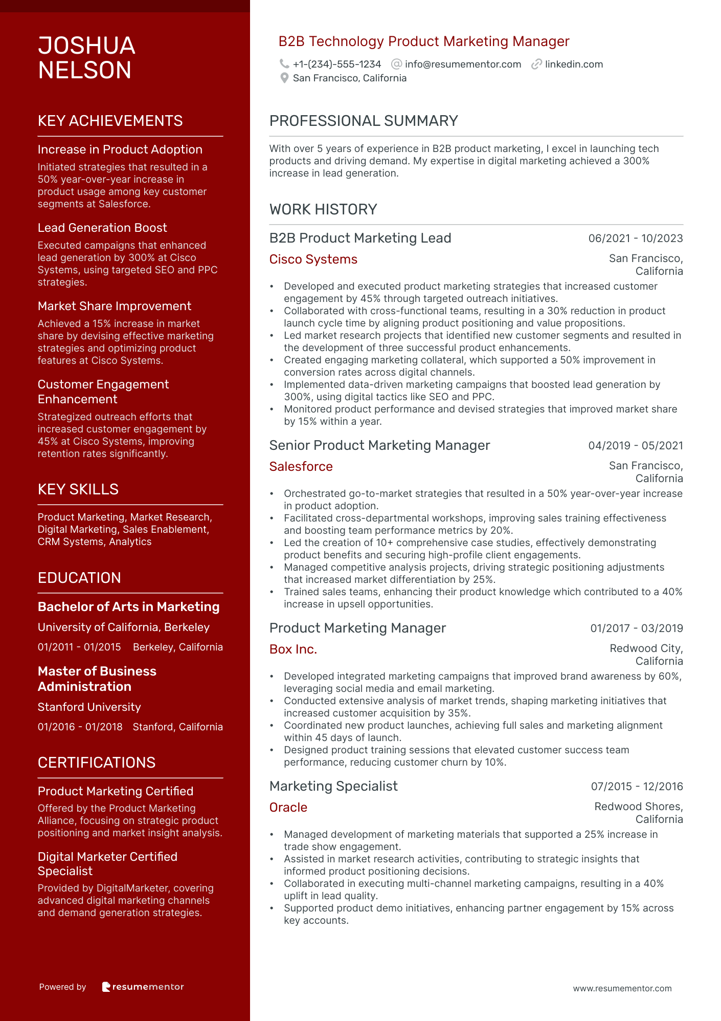 B2B Technology Product Marketing Manager