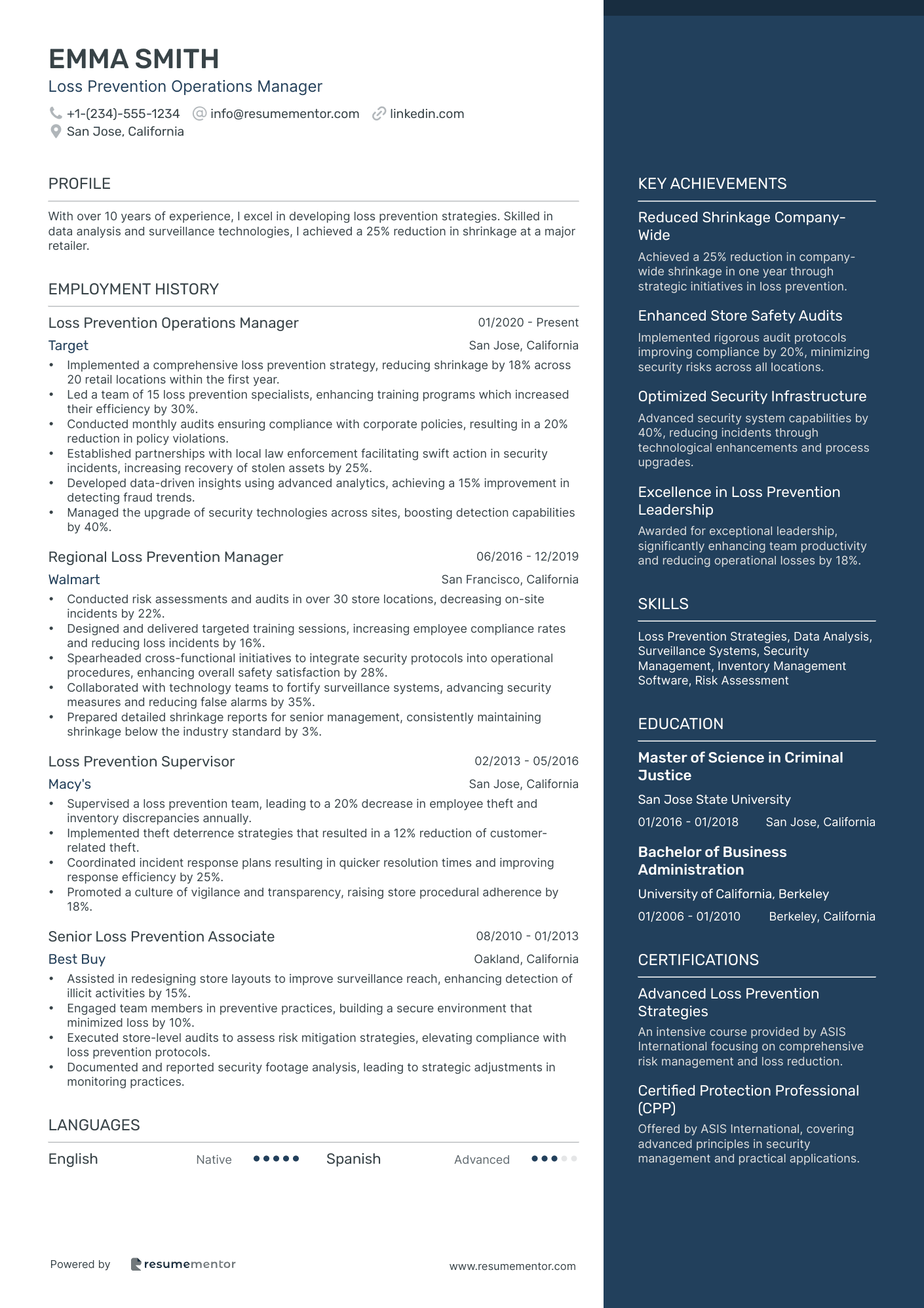 Loss Prevention Operations Manager