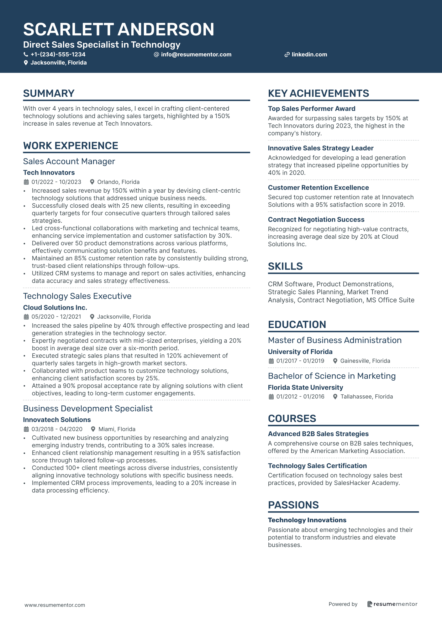 Direct Sales Specialist in Technology