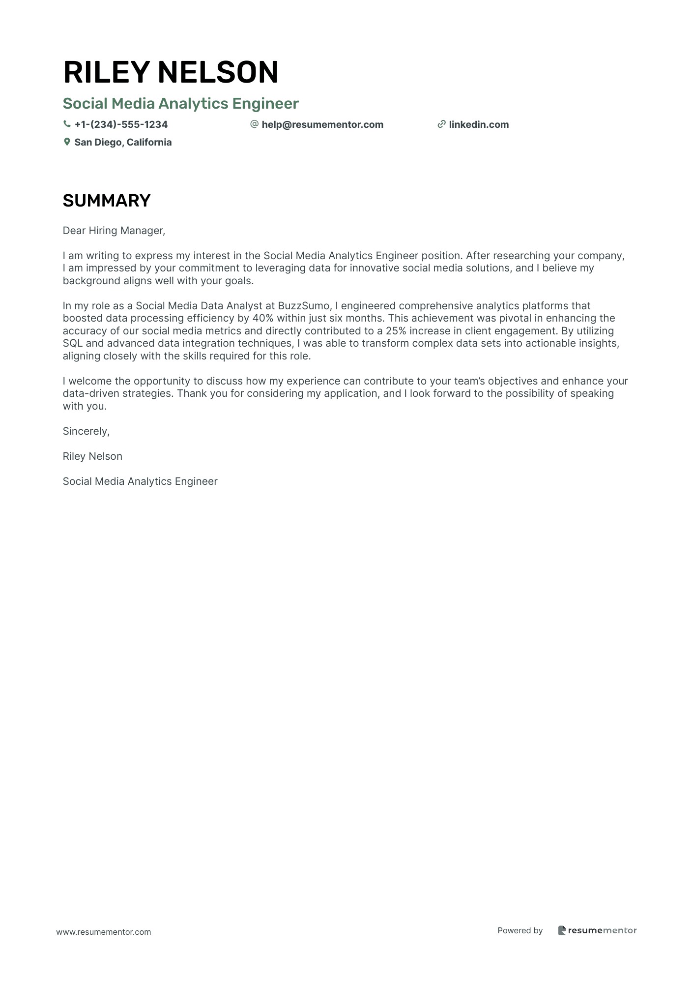 Social Media Analytics Engineer