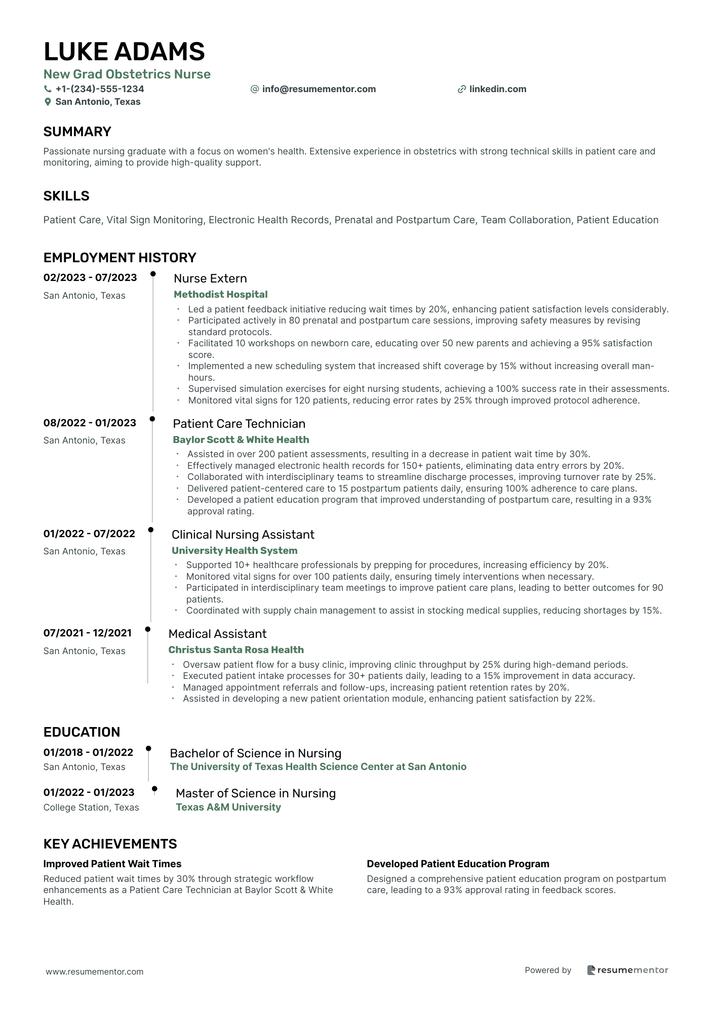 New Grad Obstetrics Nurse