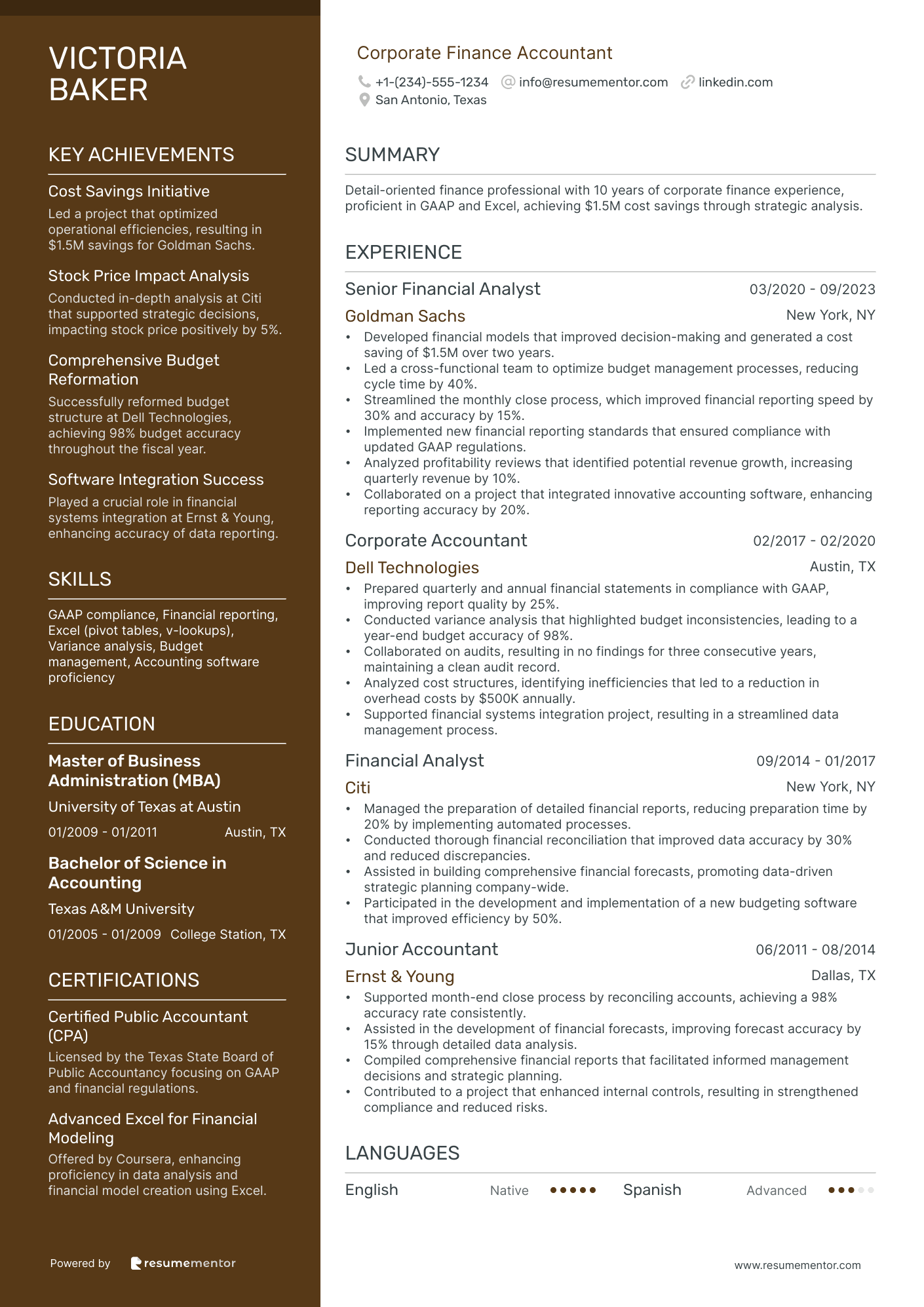 Corporate Finance Accountant