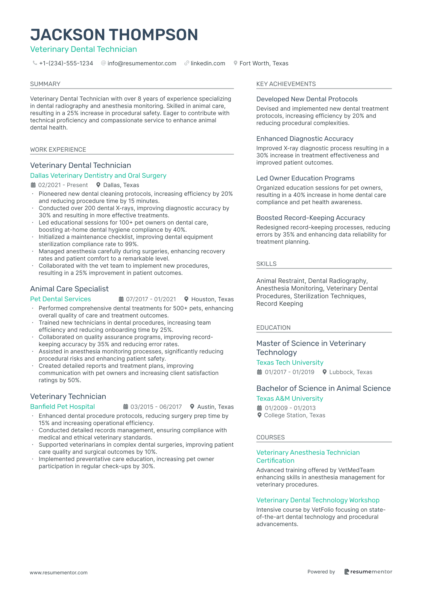 Veterinary Dental Technician