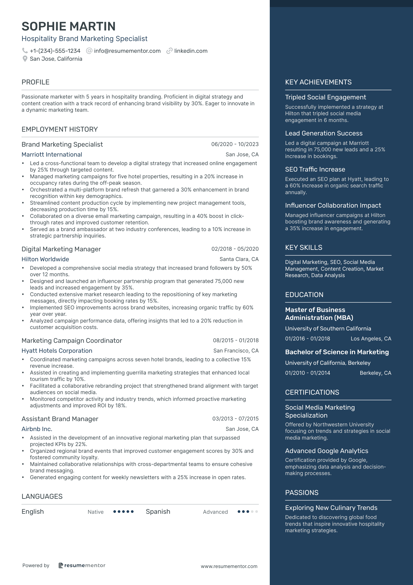 Hospitality Brand Marketing Specialist
