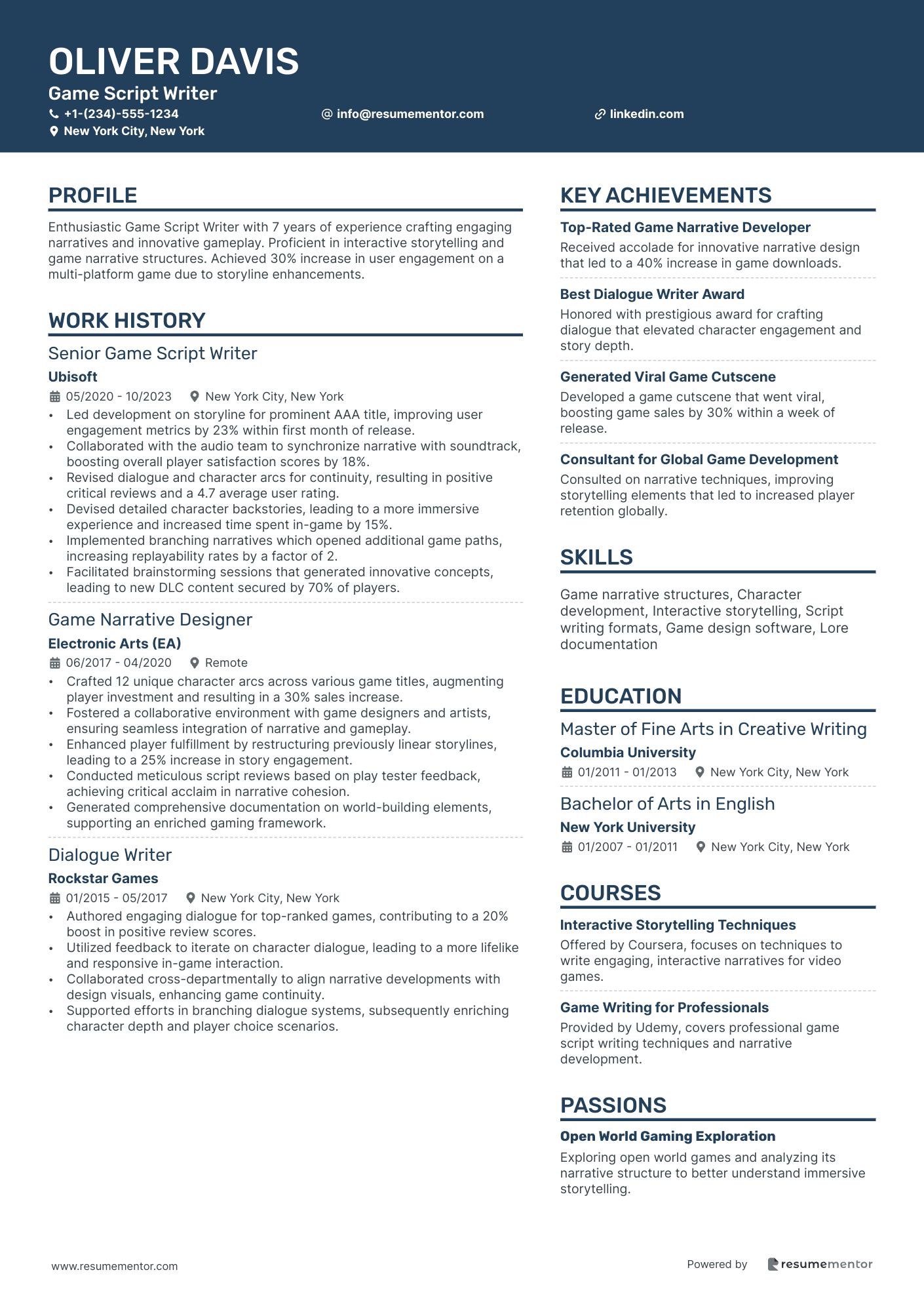Game Script Writer