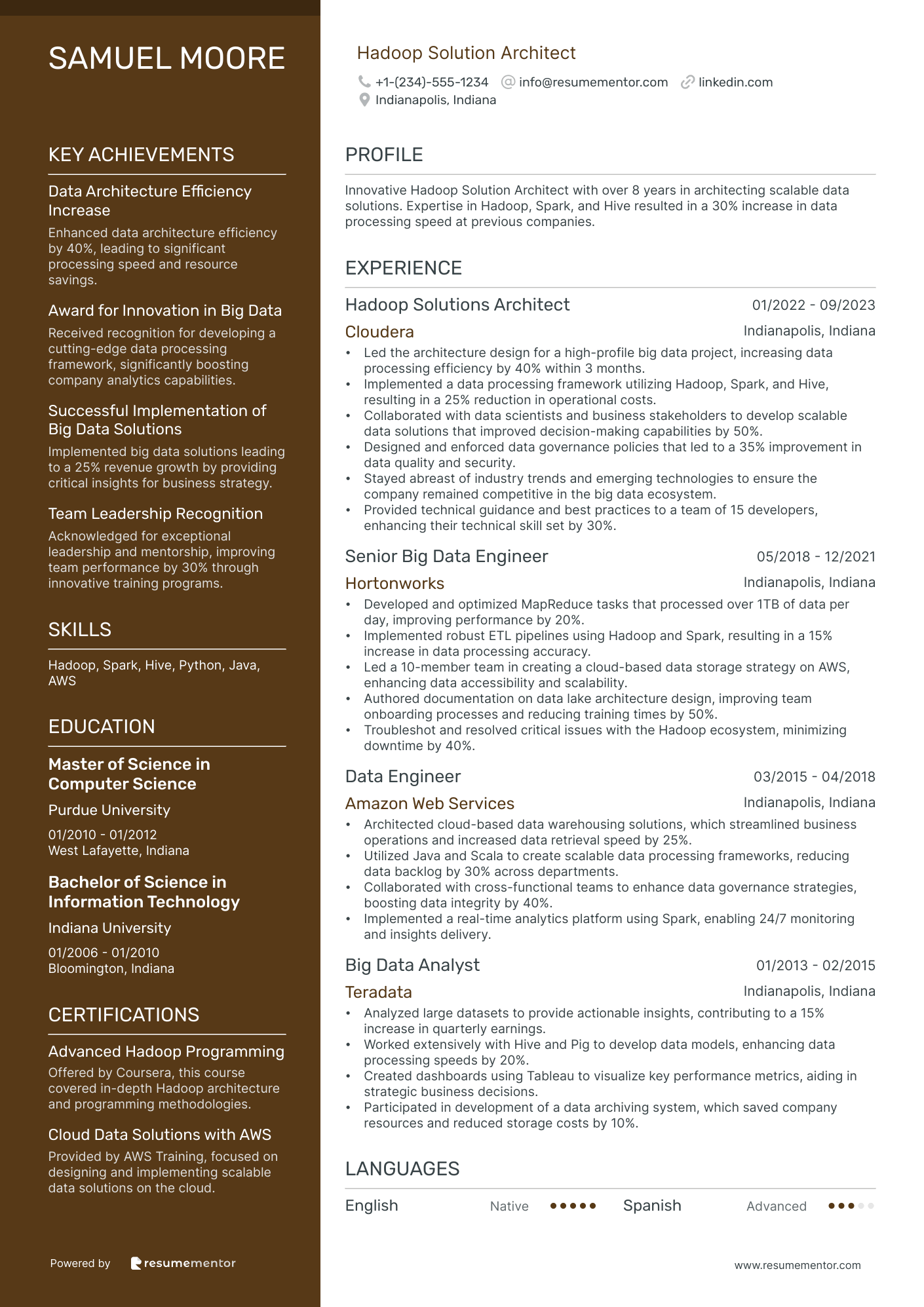 Hadoop Solution Architect