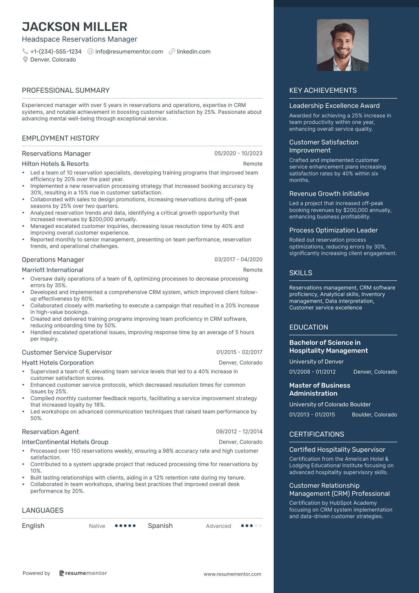 Headspace Reservations Manager
