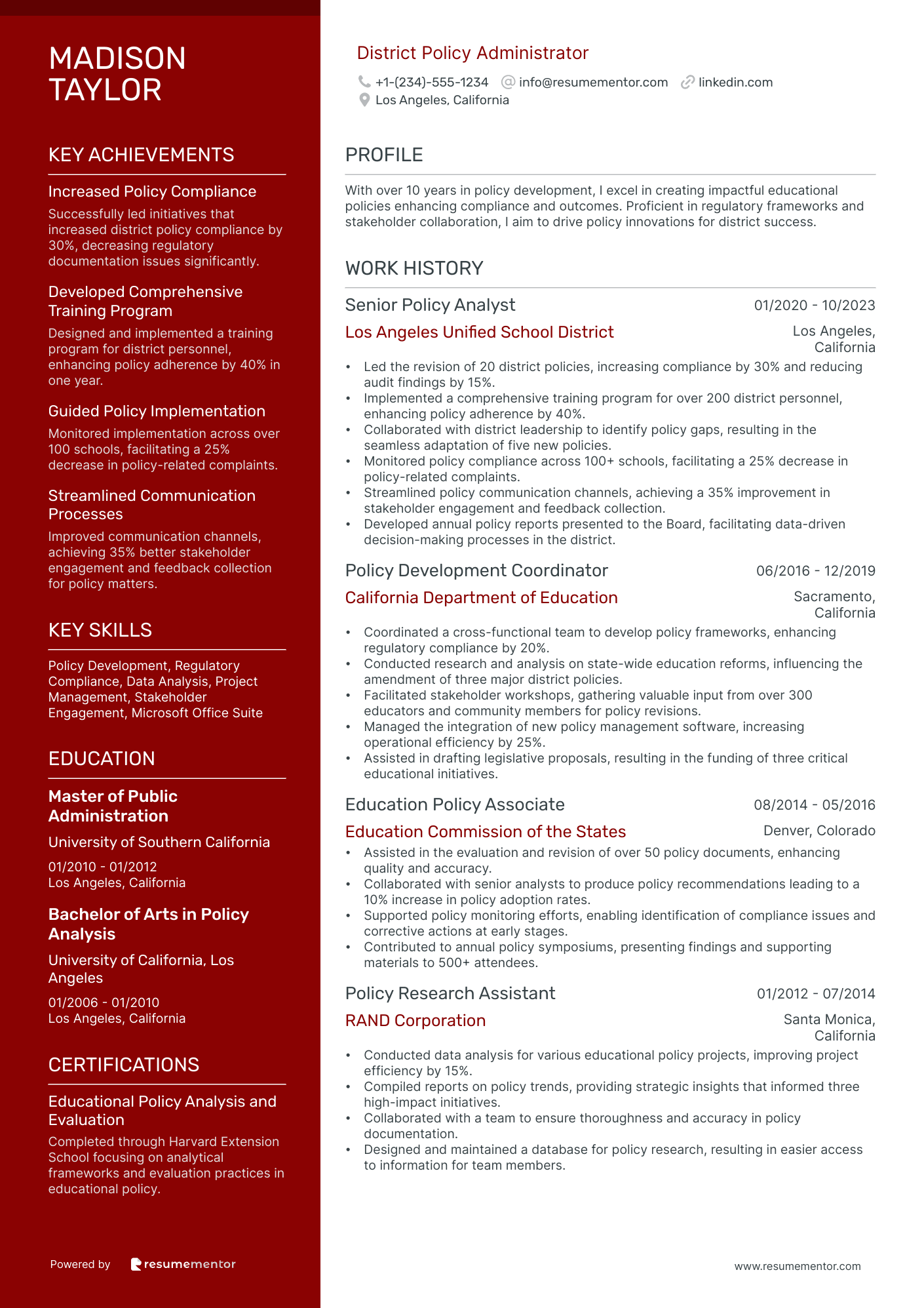District Policy Administrator