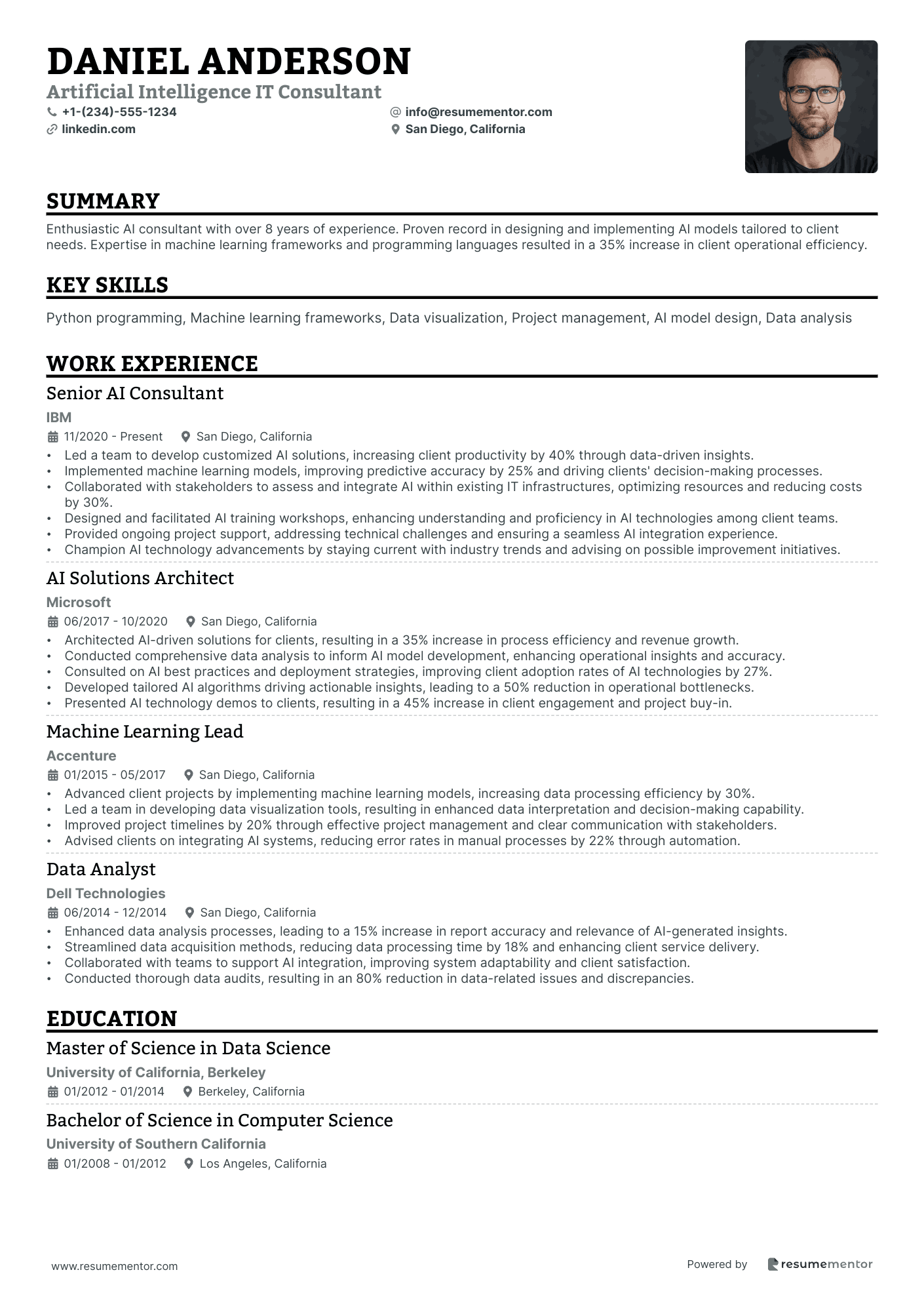 Artificial Intelligence IT Consultant