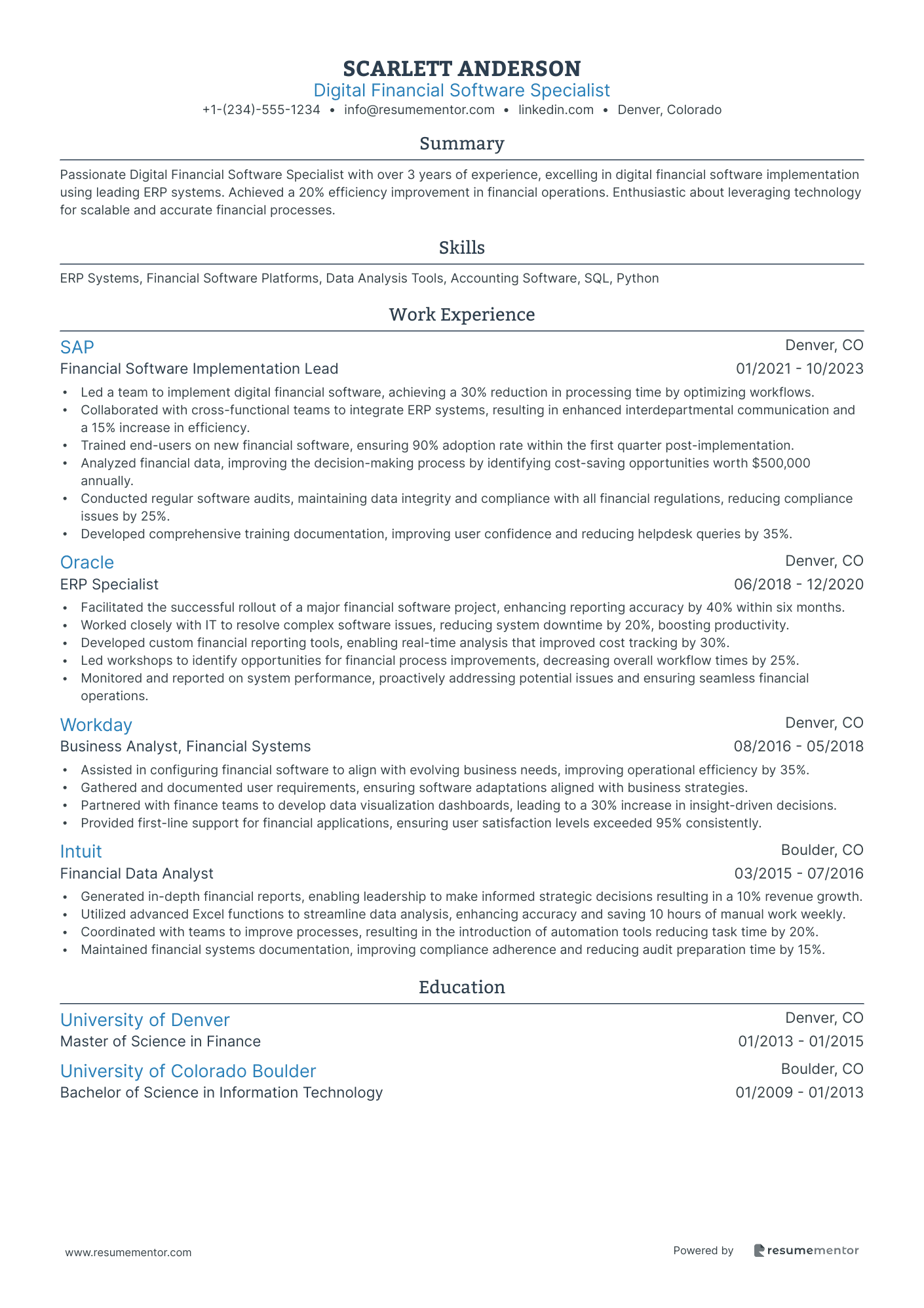 Digital Financial Software Specialist