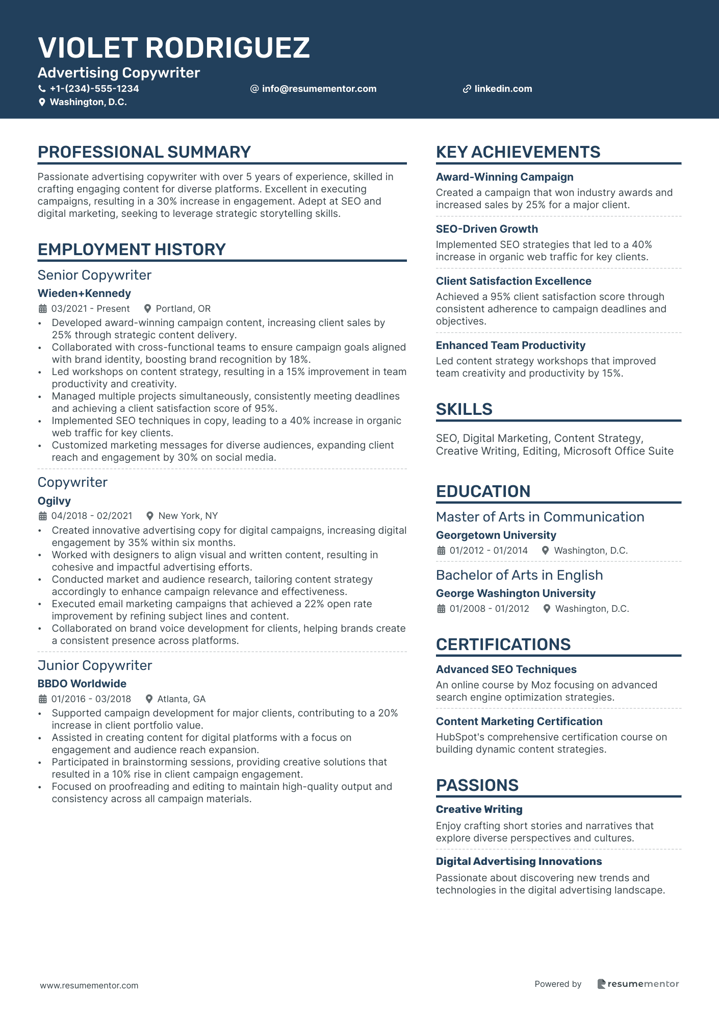 Advertising Copywriter
